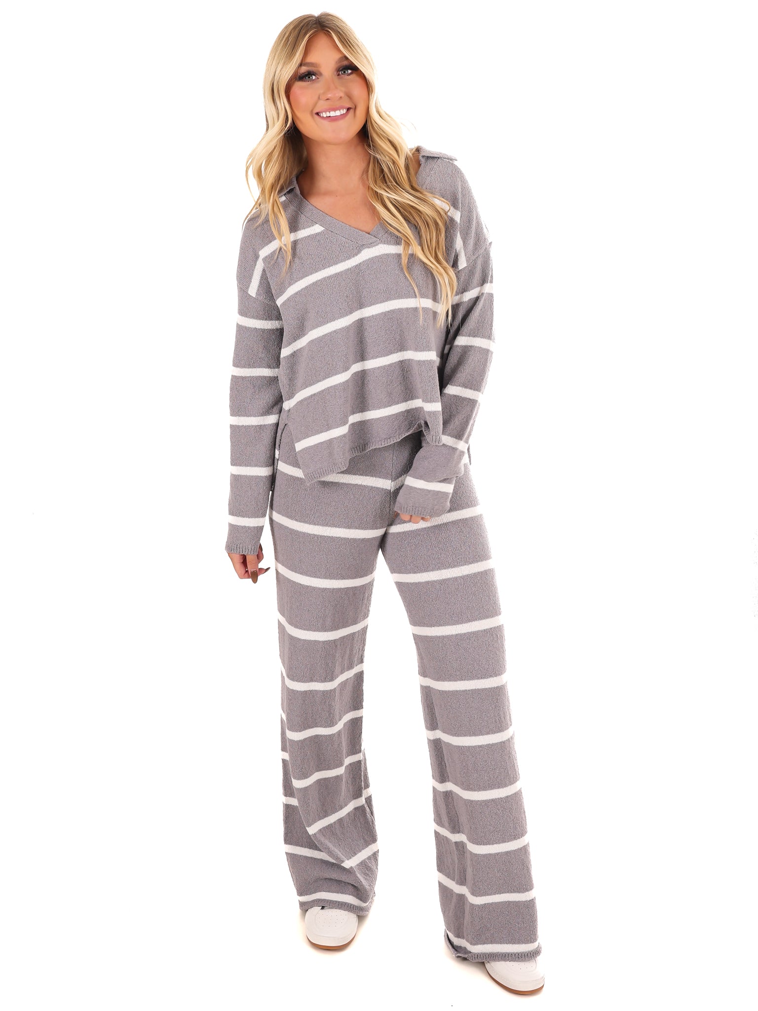 Weekend Wonder Stripe Sweater Set