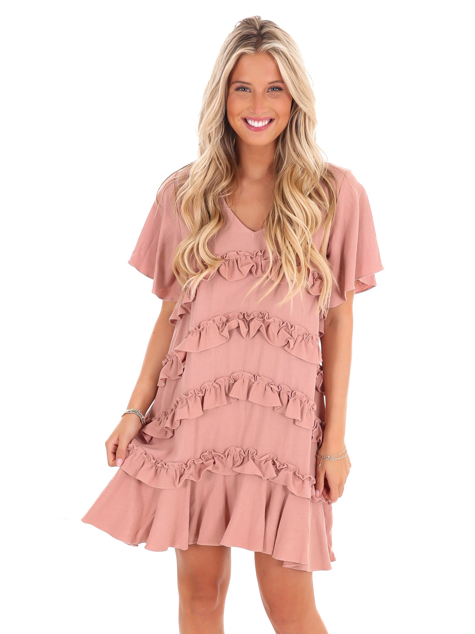 Journey of Love Ruffle Mini Dress