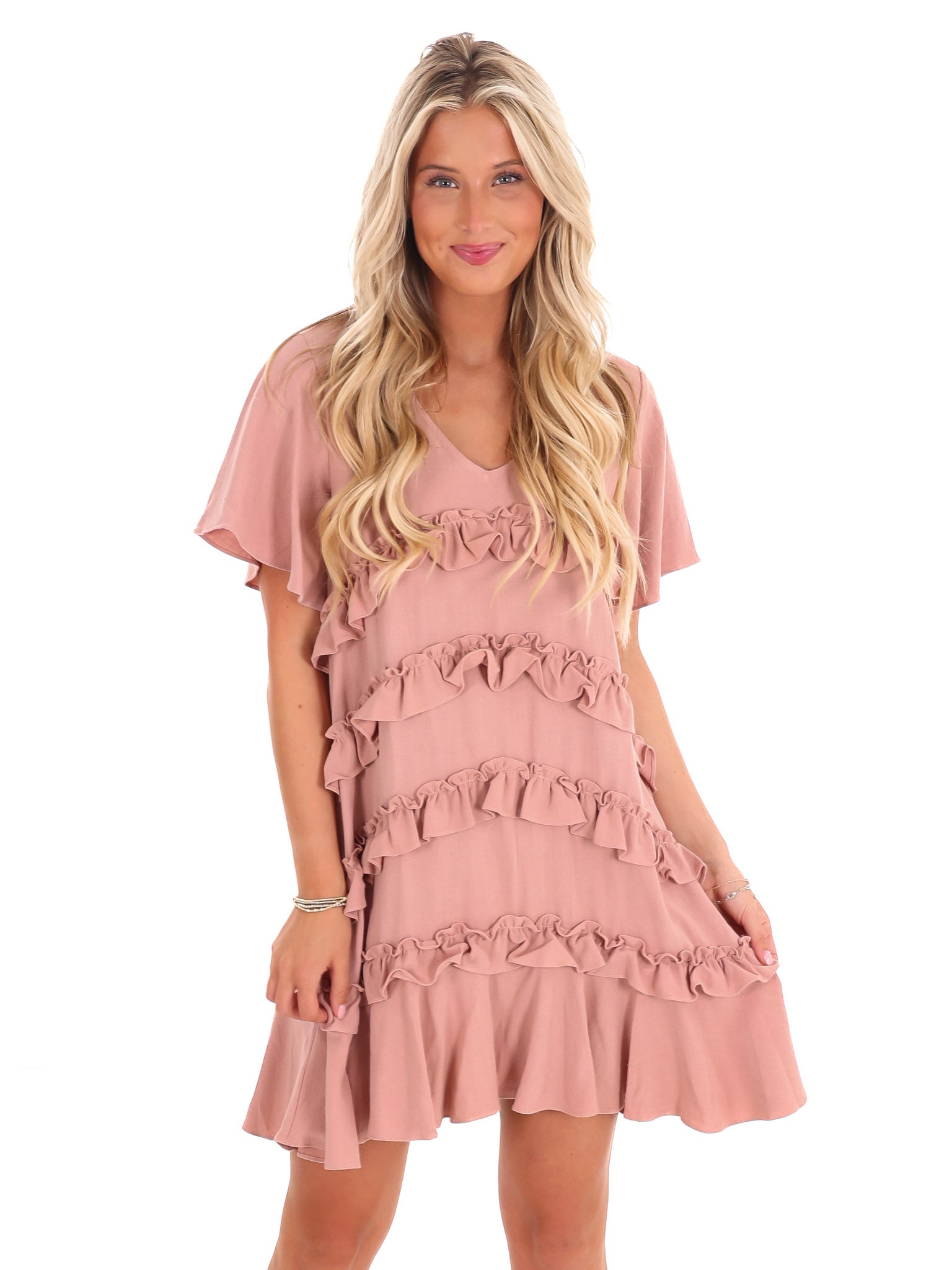 Journey of Love Ruffle Mini Dress