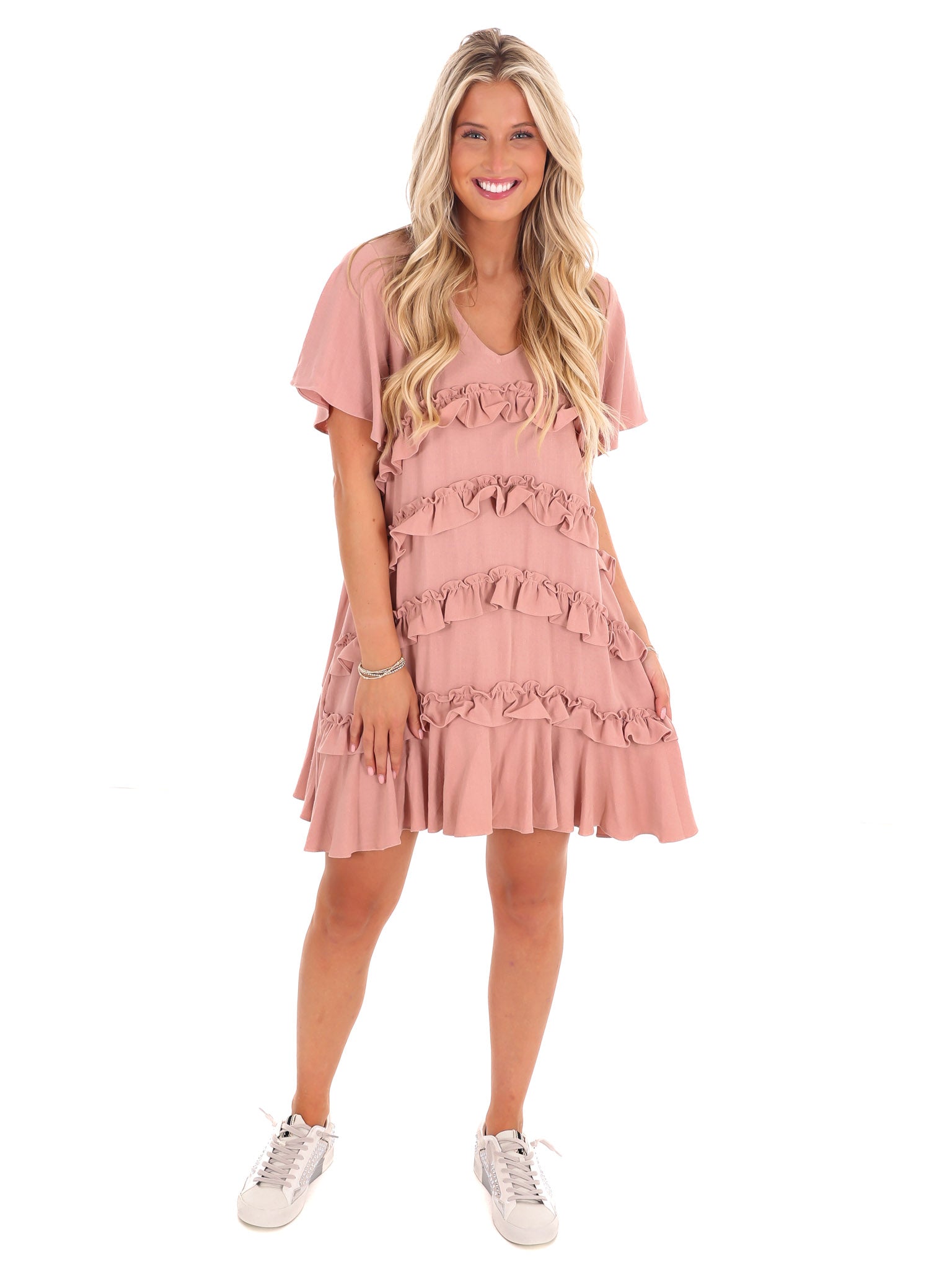 Journey of Love Ruffle Mini Dress
