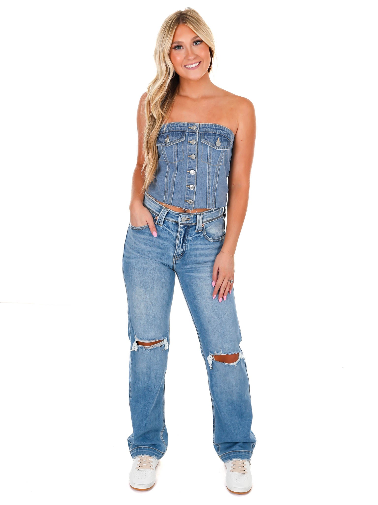 Treat Yourself Denim Top