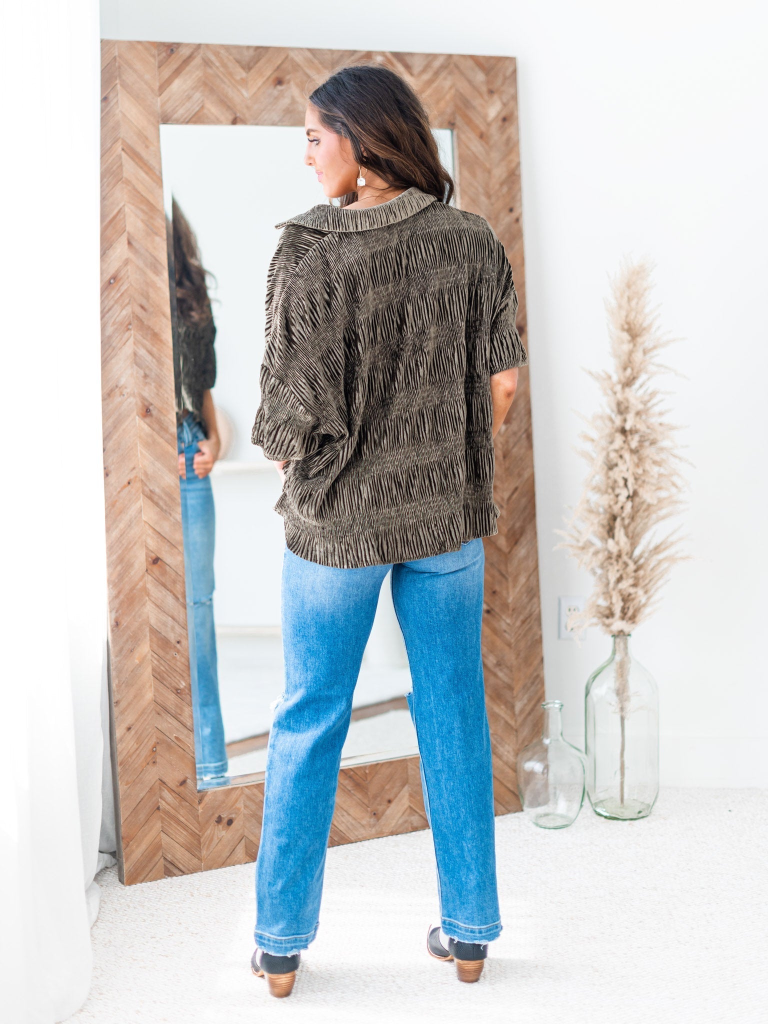 Curvy Write this Down Velvet Top