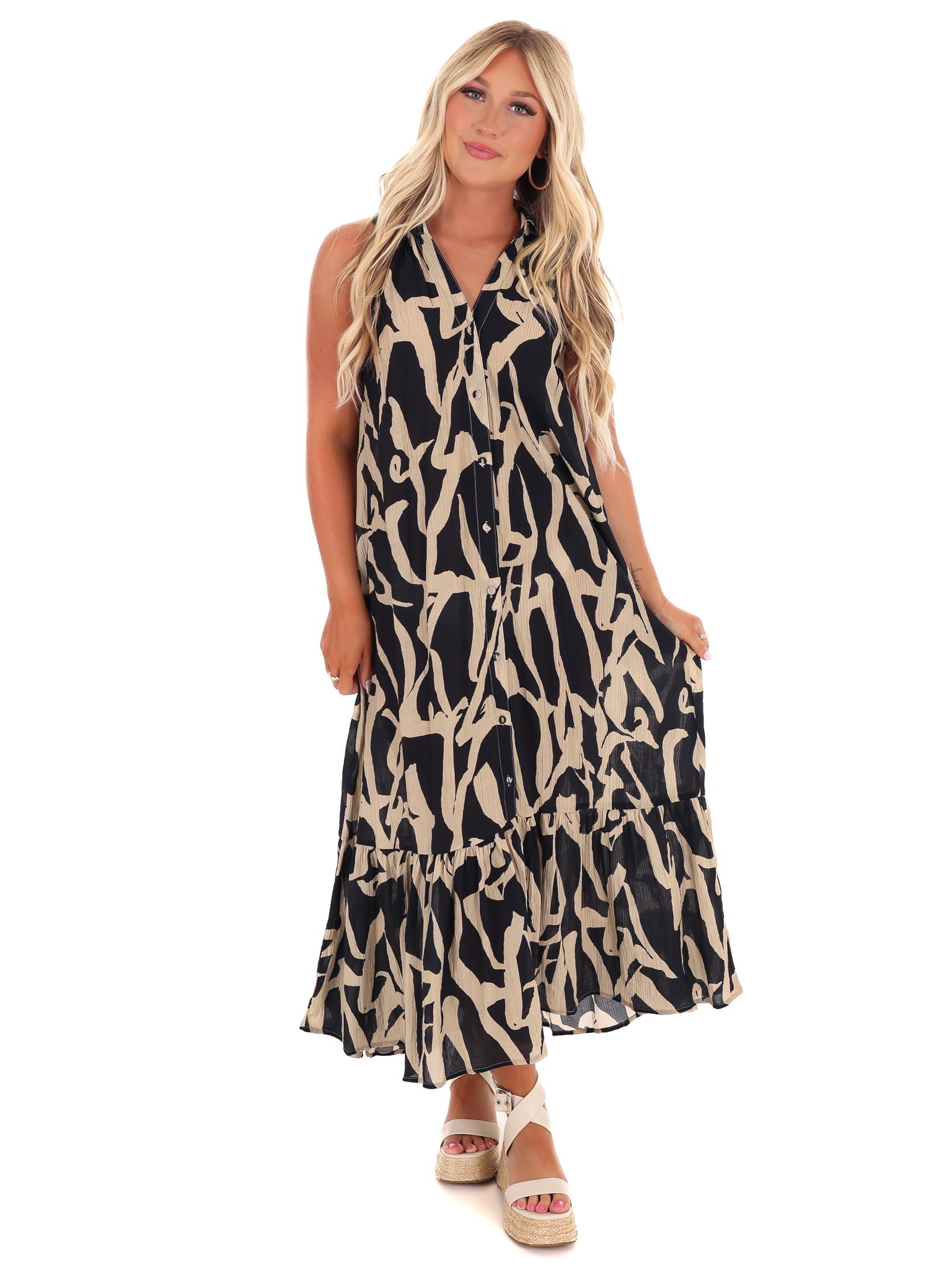 Breezy Bliss Halter Dress