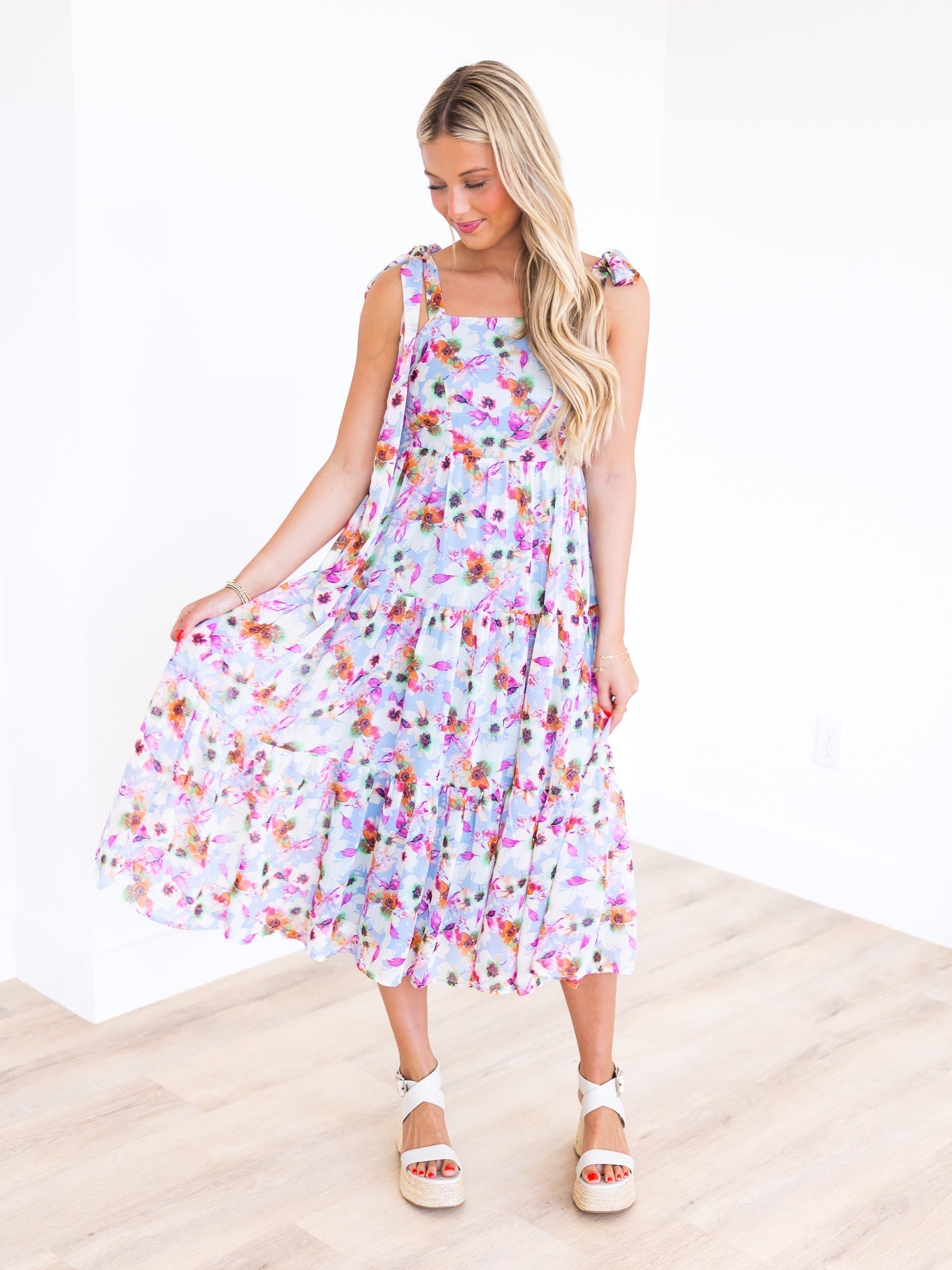 Because I'm Happy Floral Maxi Dress