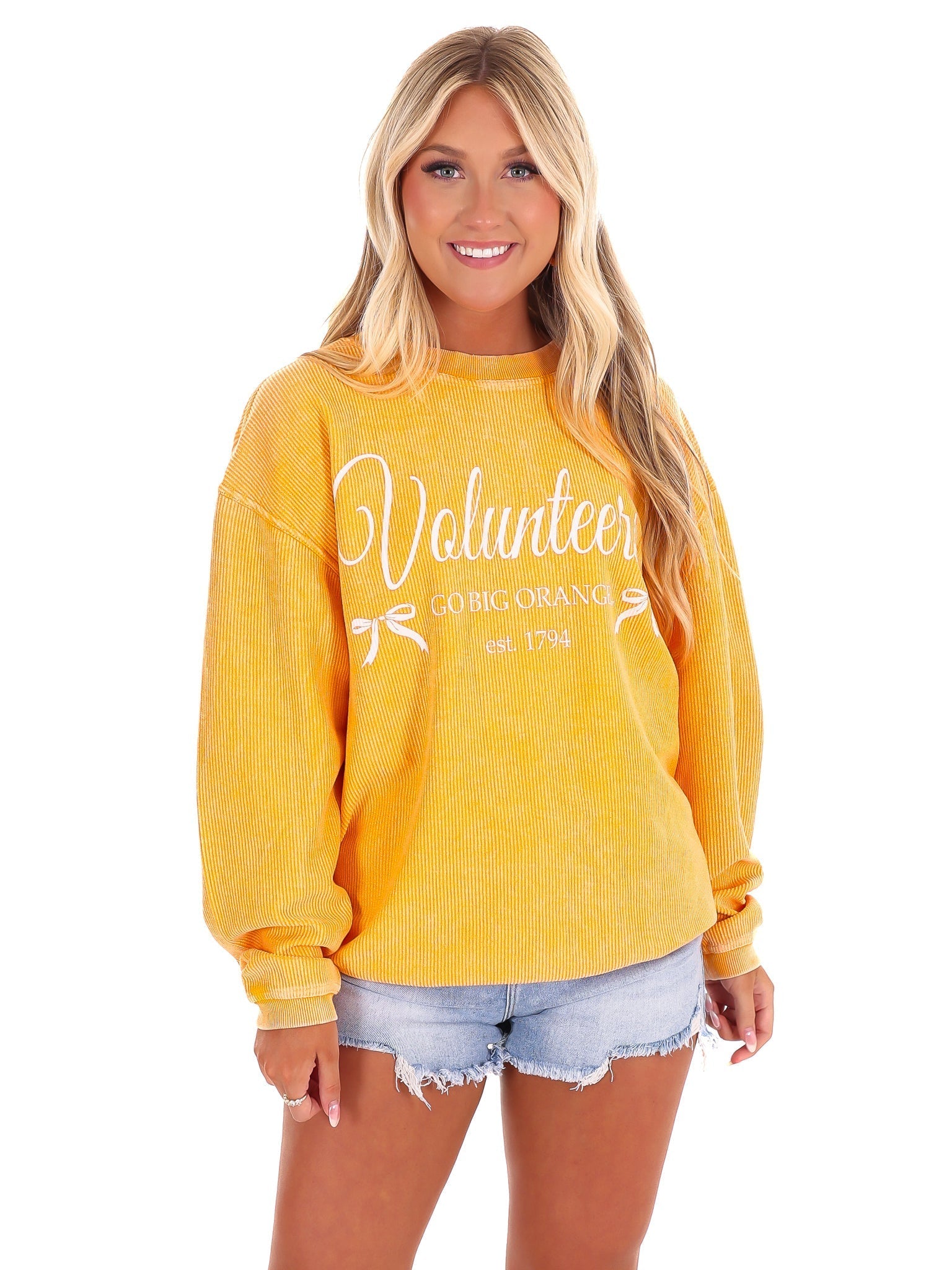 Vols Established Bows Corded Crew Sweatshirt