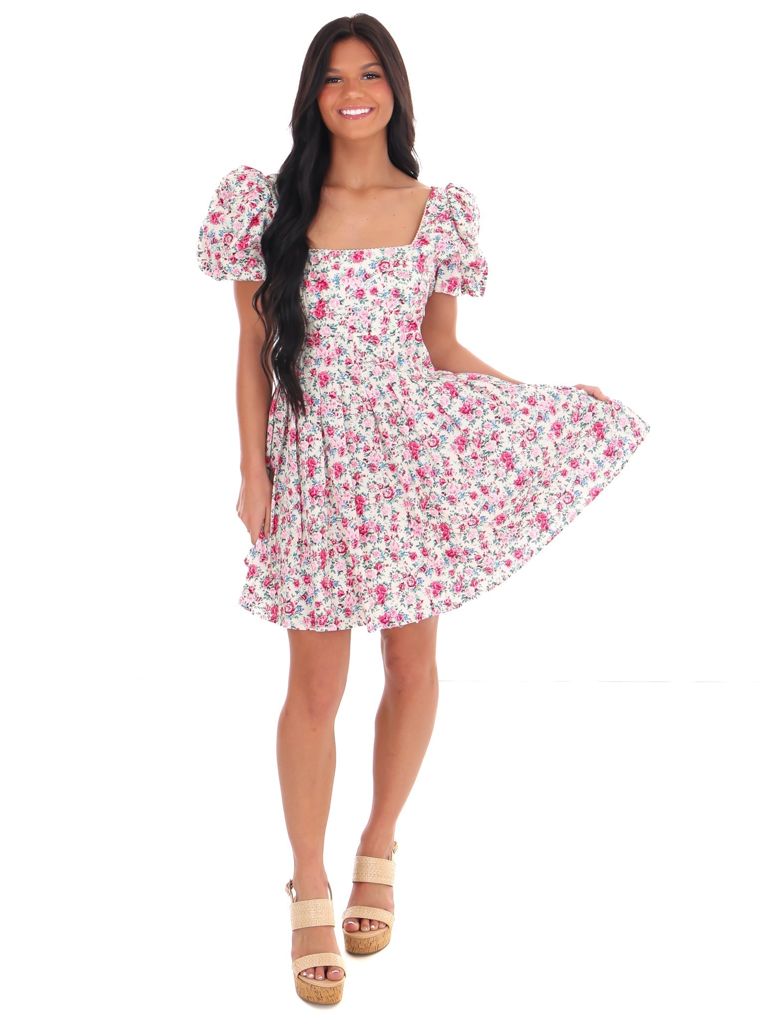 Stick With Me Floral Mini Dress