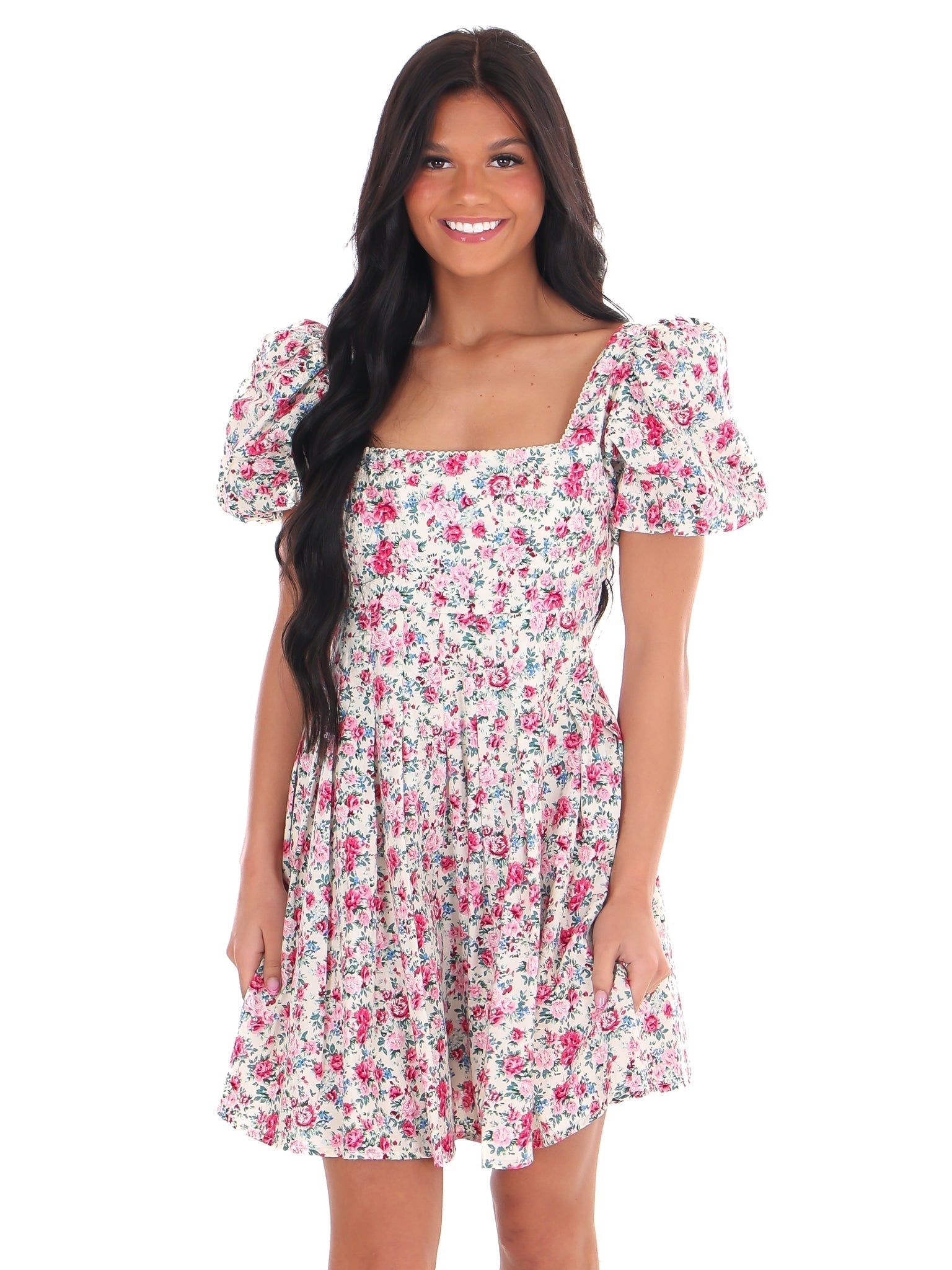 Stick With Me Floral Mini Dress