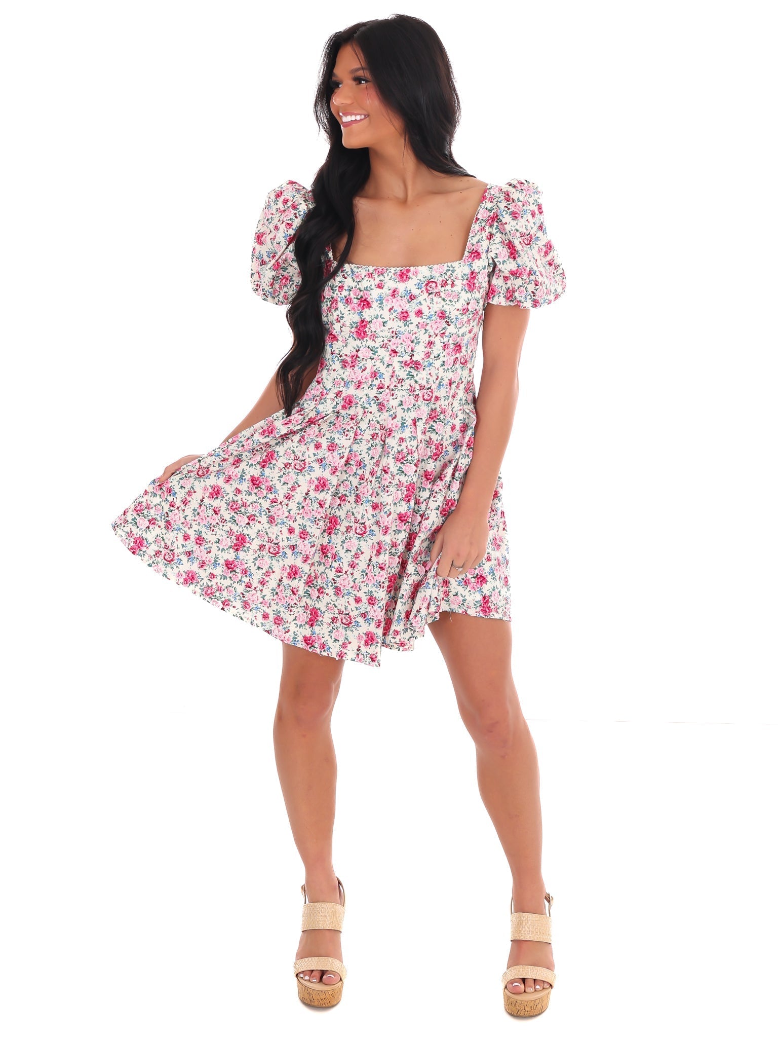 Stick With Me Floral Mini Dress