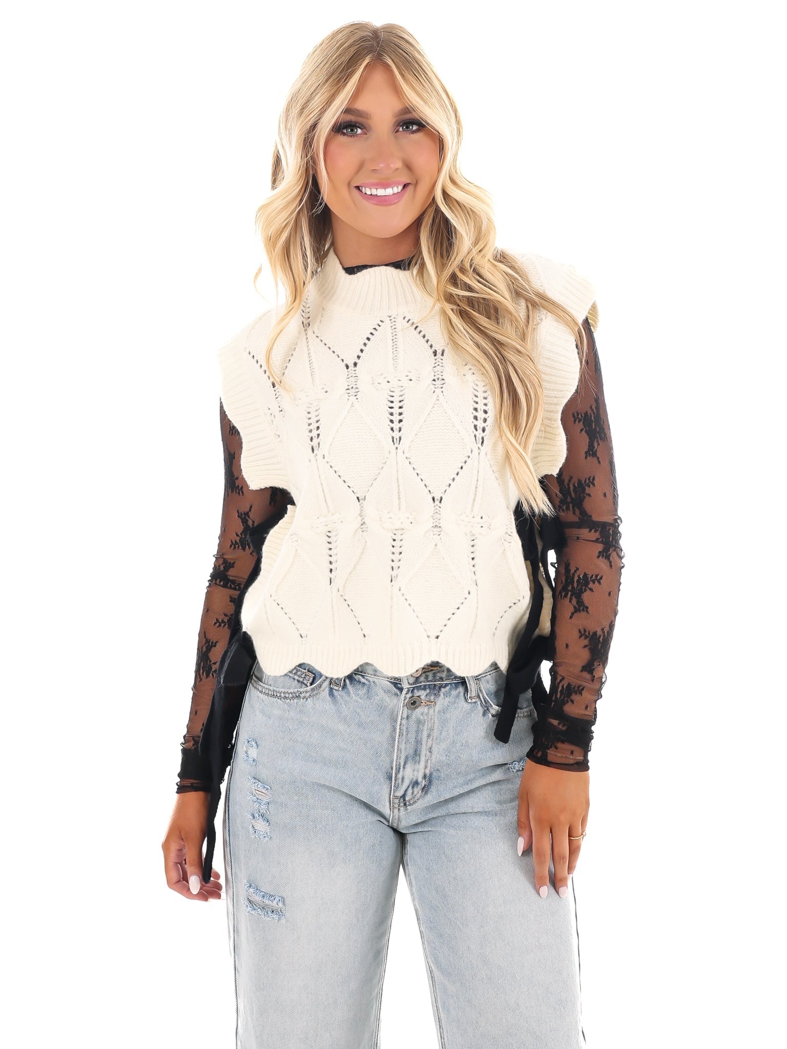 Wonderful Soul Scalloped Sweater Vest