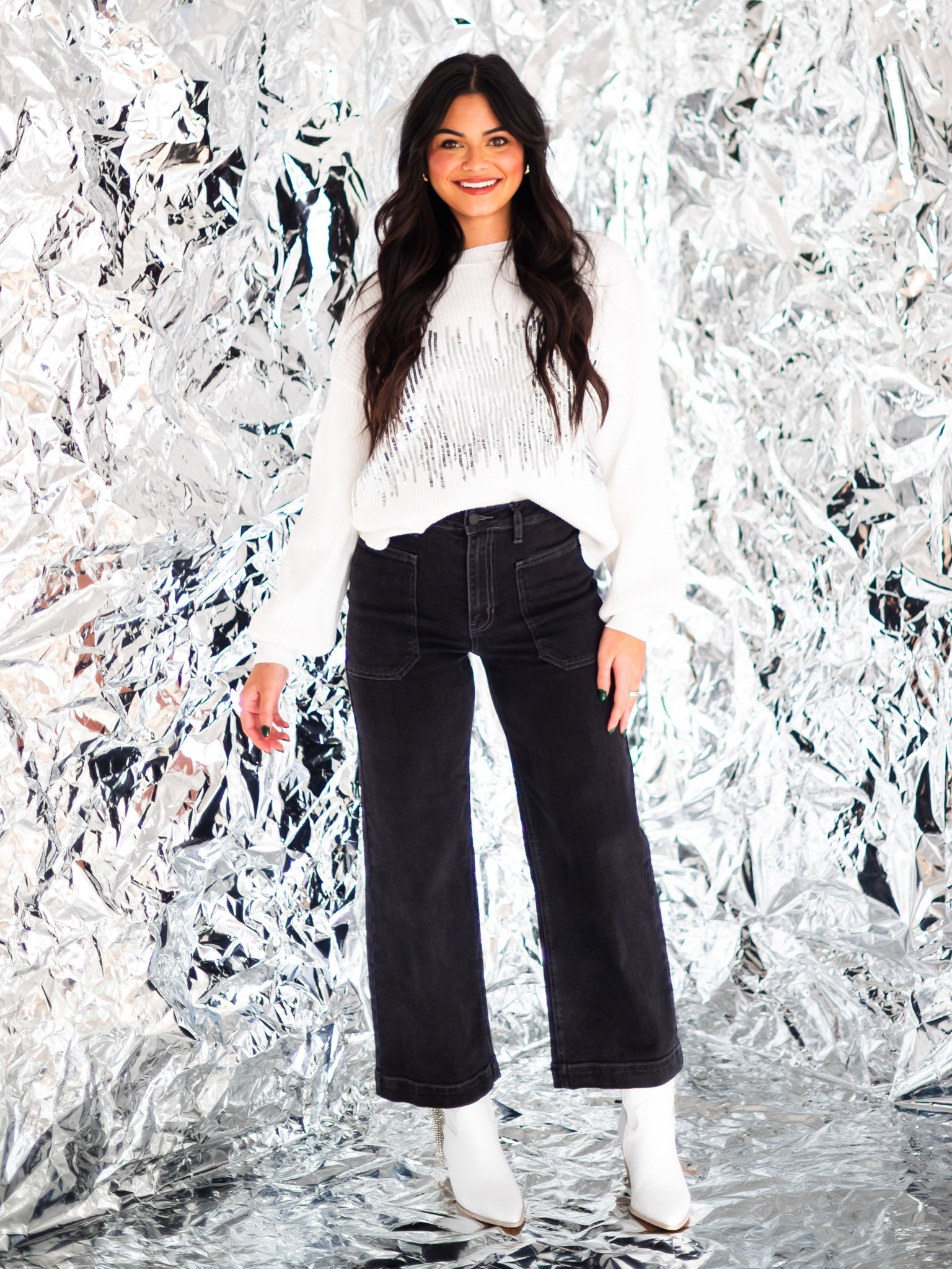 Curvy Sparkle Like Diamonds Sweater