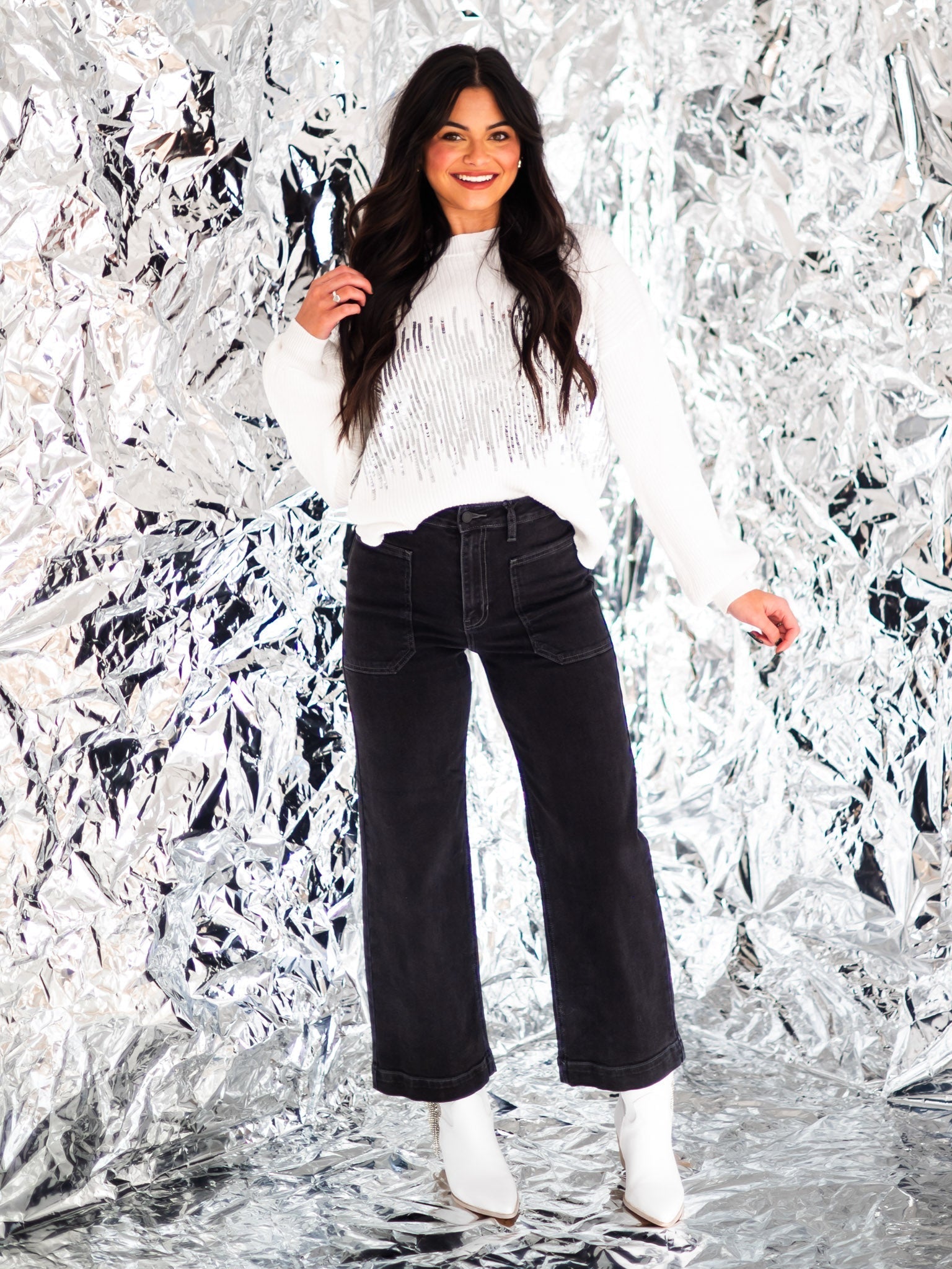 Curvy Sparkle Like Diamonds Sweater