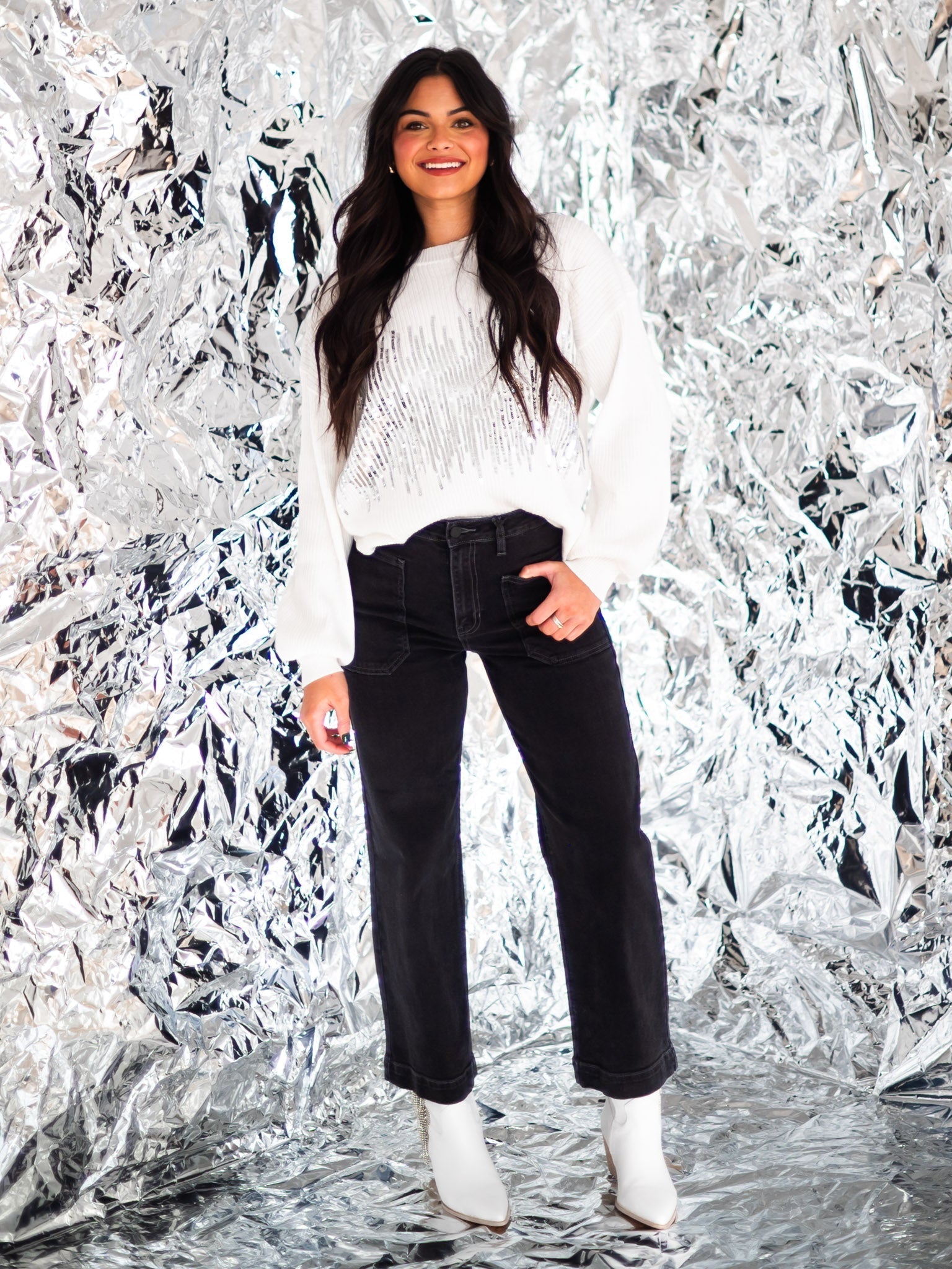 Curvy Sparkle Like Diamonds Sweater