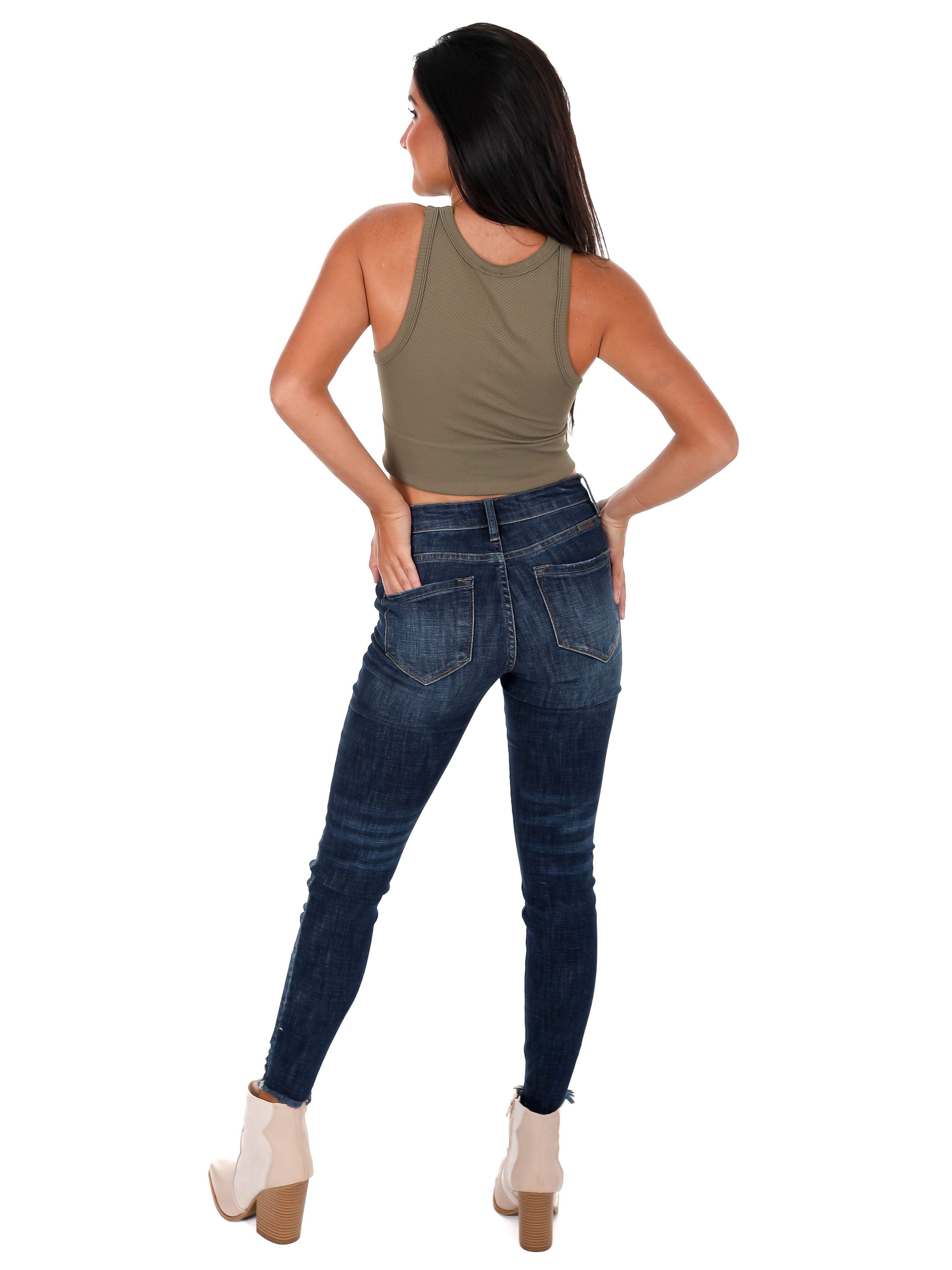 Believe in Me Chevron Crop Top