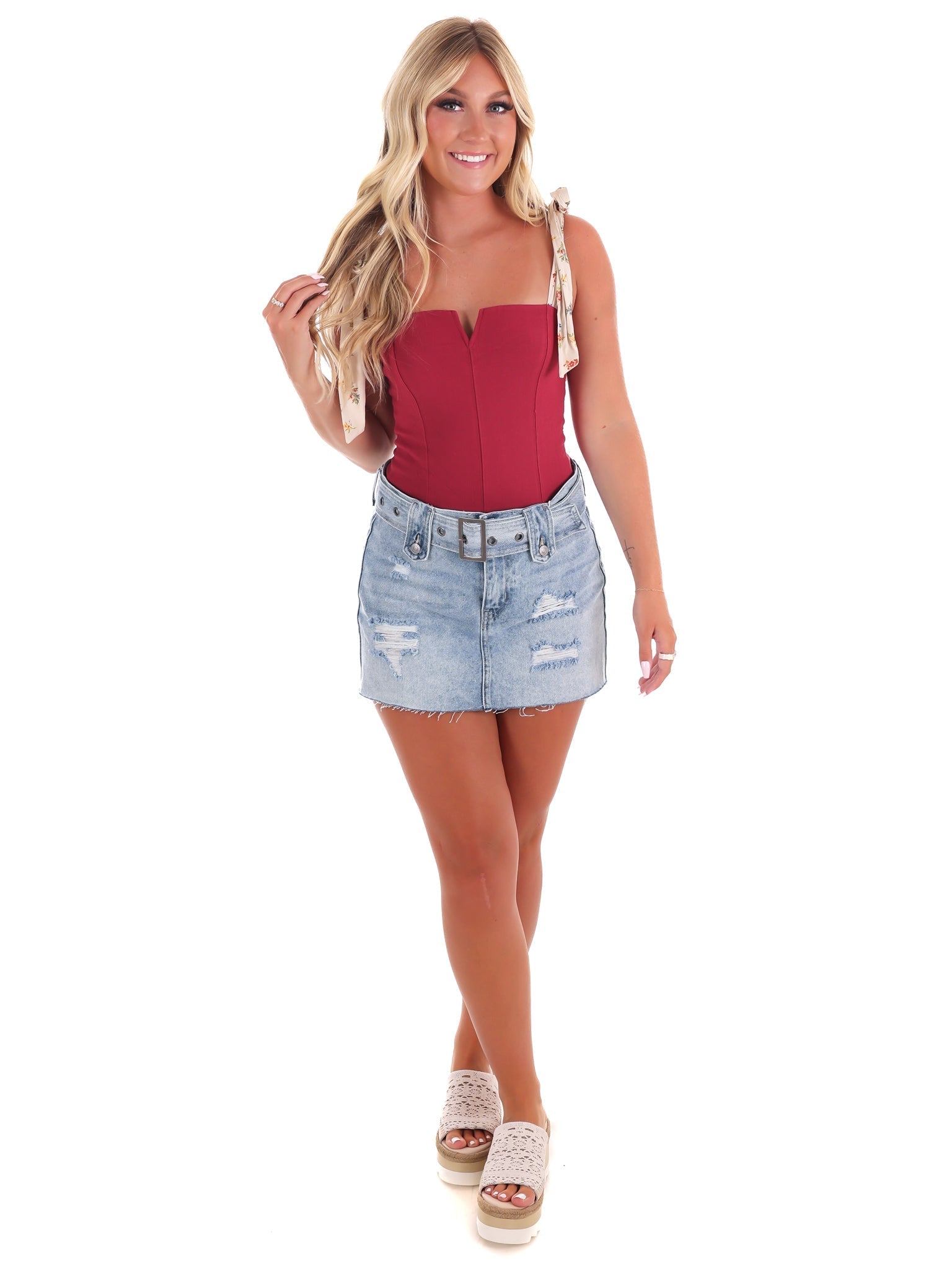 Free People Printed Lola Bodysuit