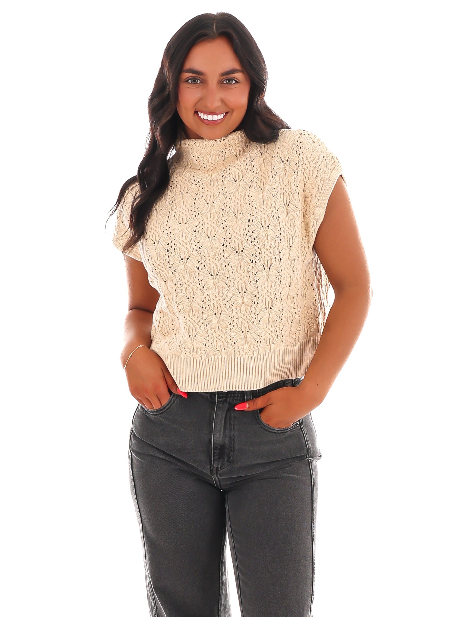 Free People Vickie Mock Neck Sweater