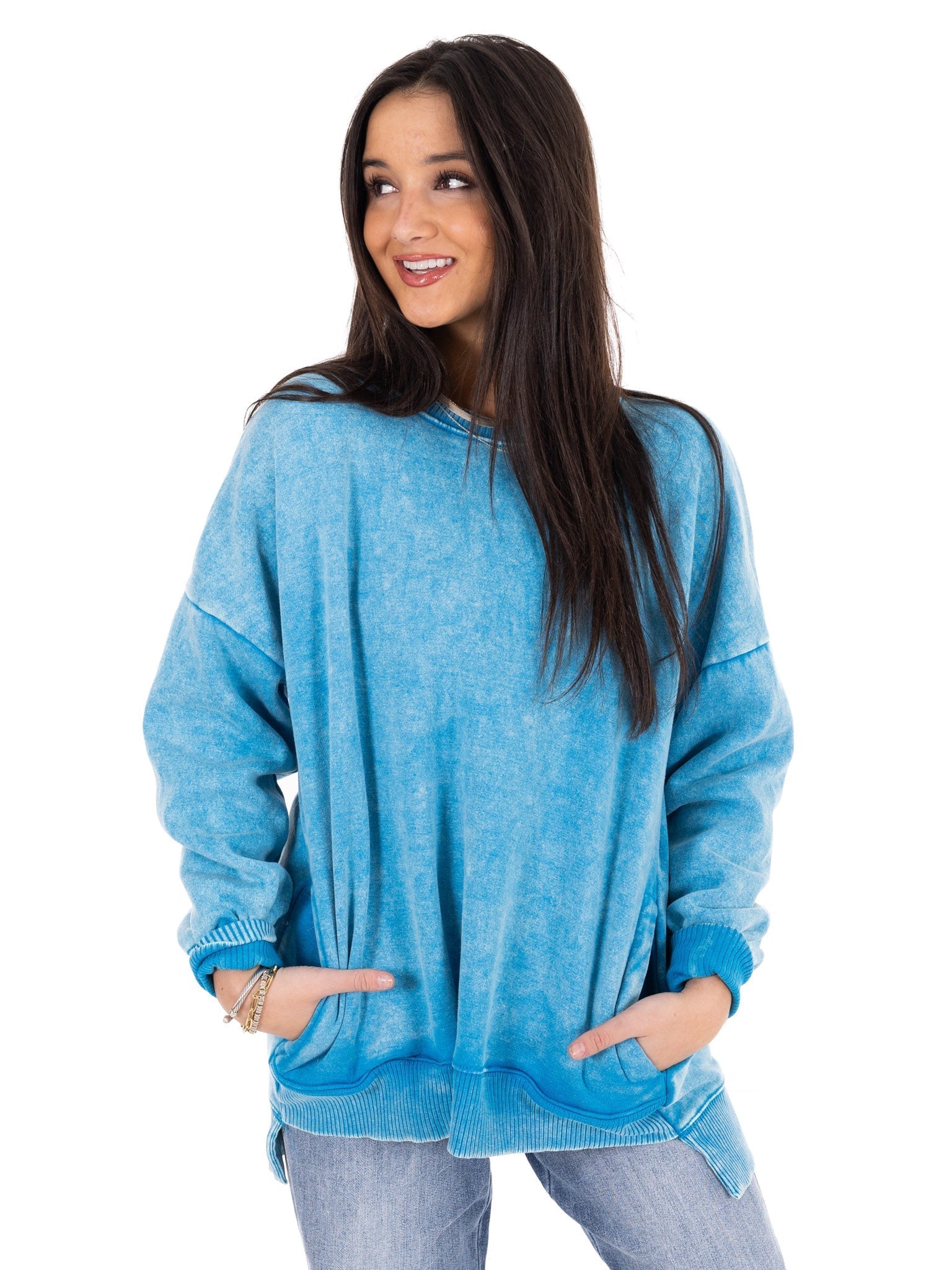 Comfy Acid Wash Pullover