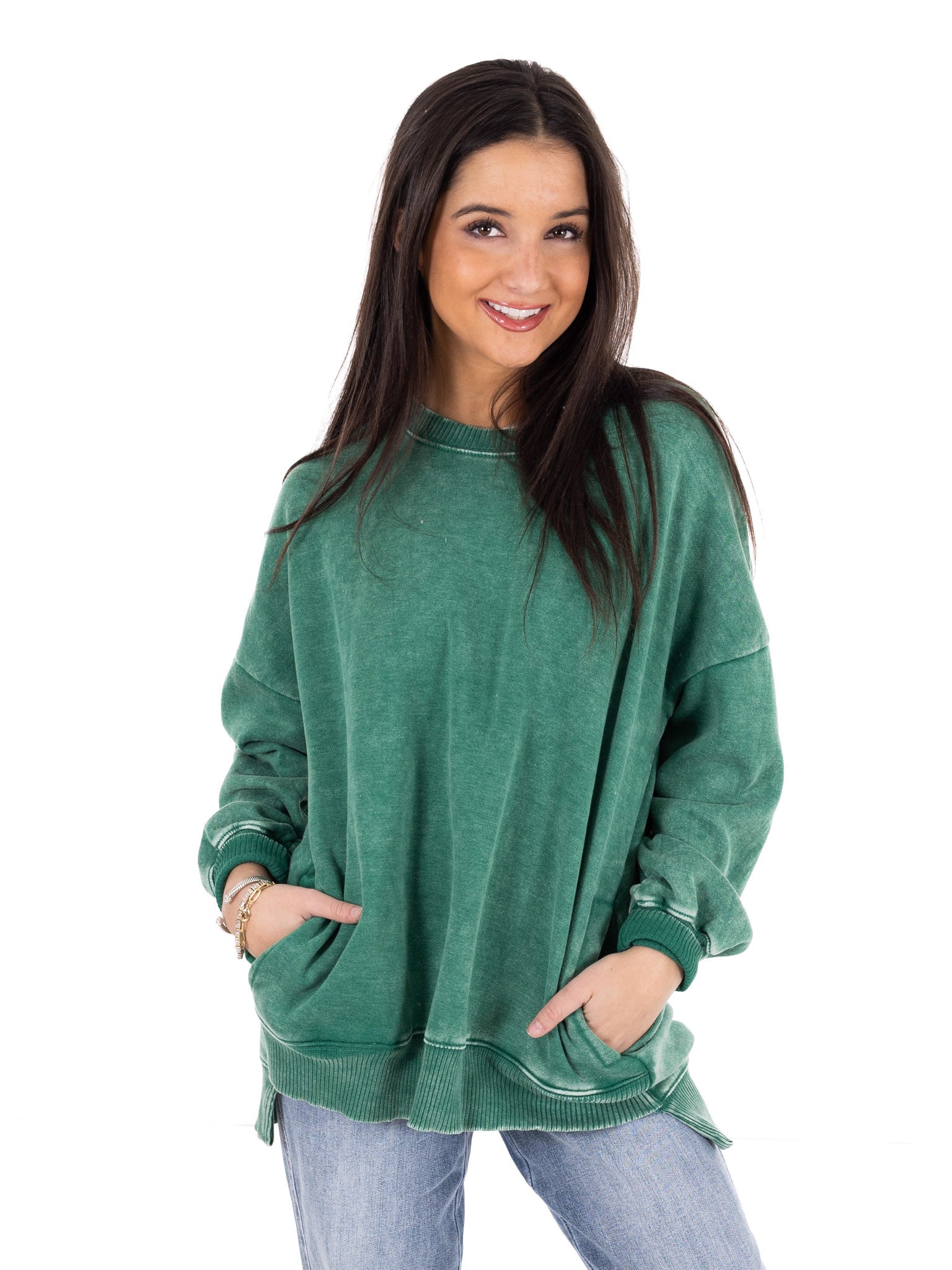 Comfy Acid Wash Pullover