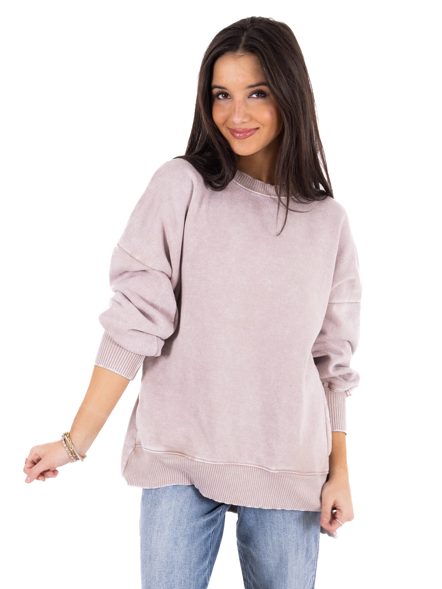 Comfy Acid Wash Pullover
