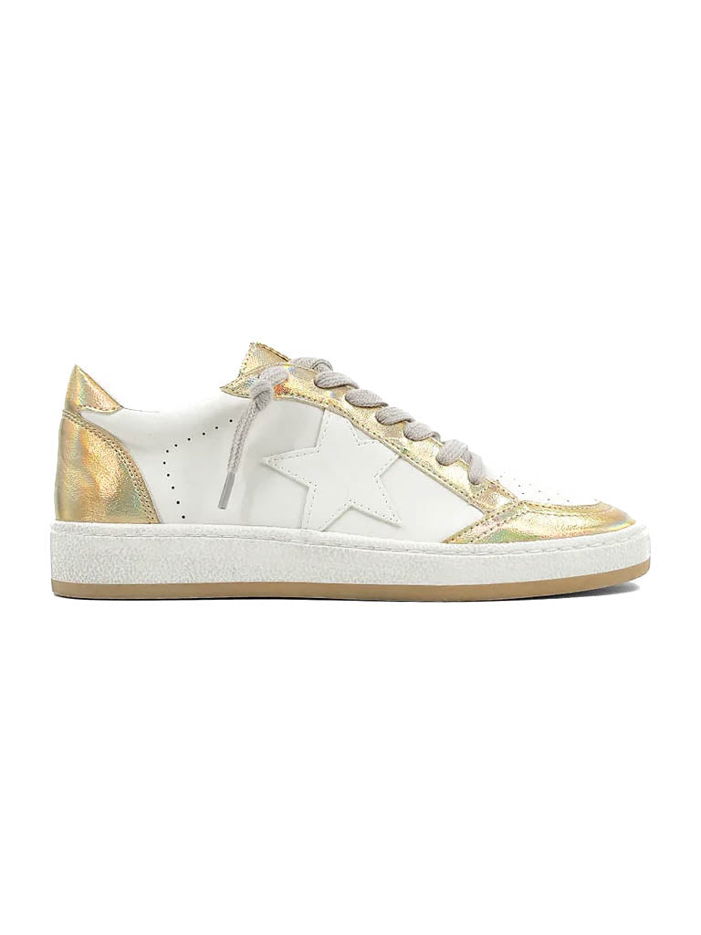 Paz Iridescent Gold Sneaker