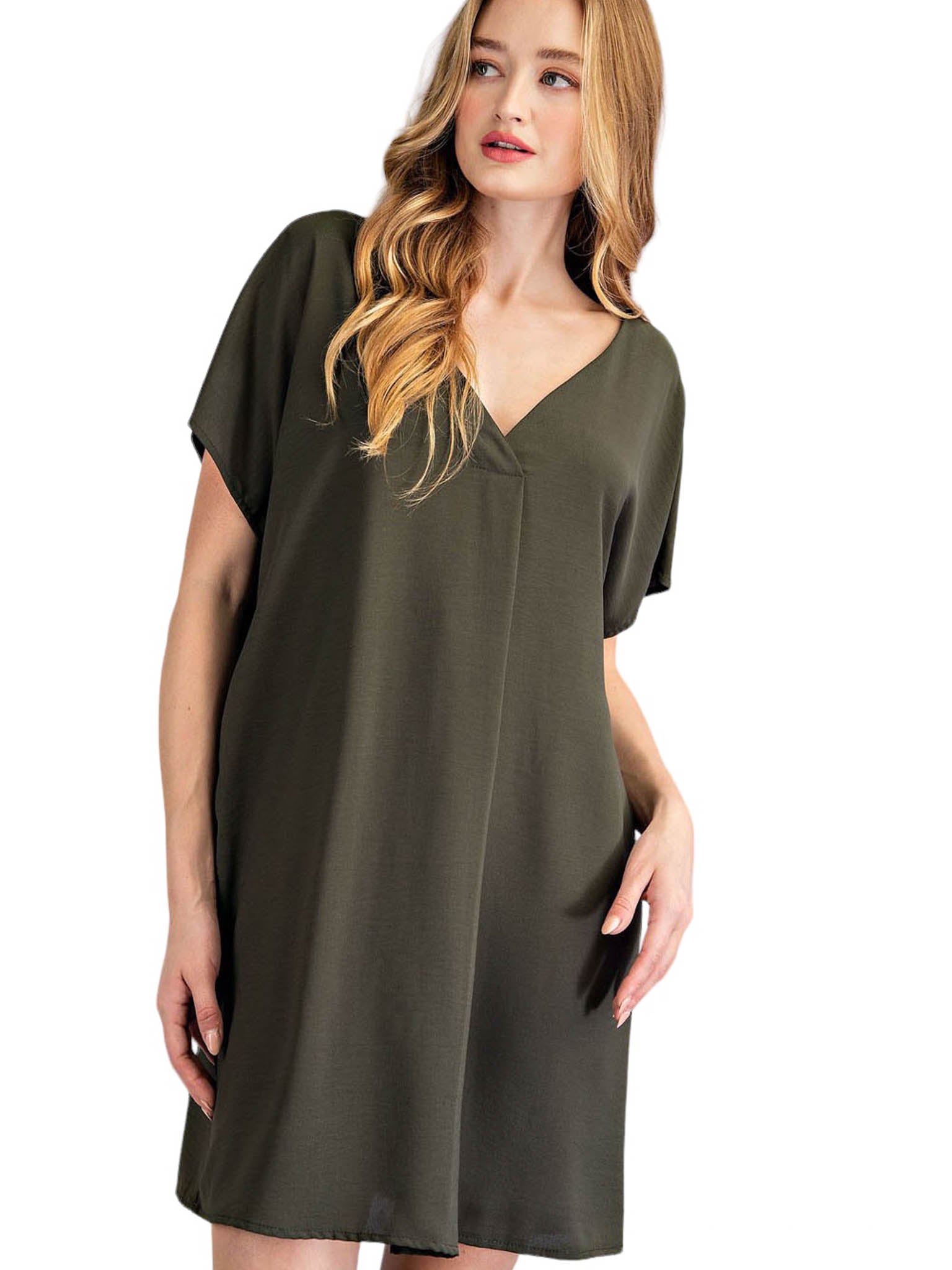 Curvy Love Me V Neck Dress