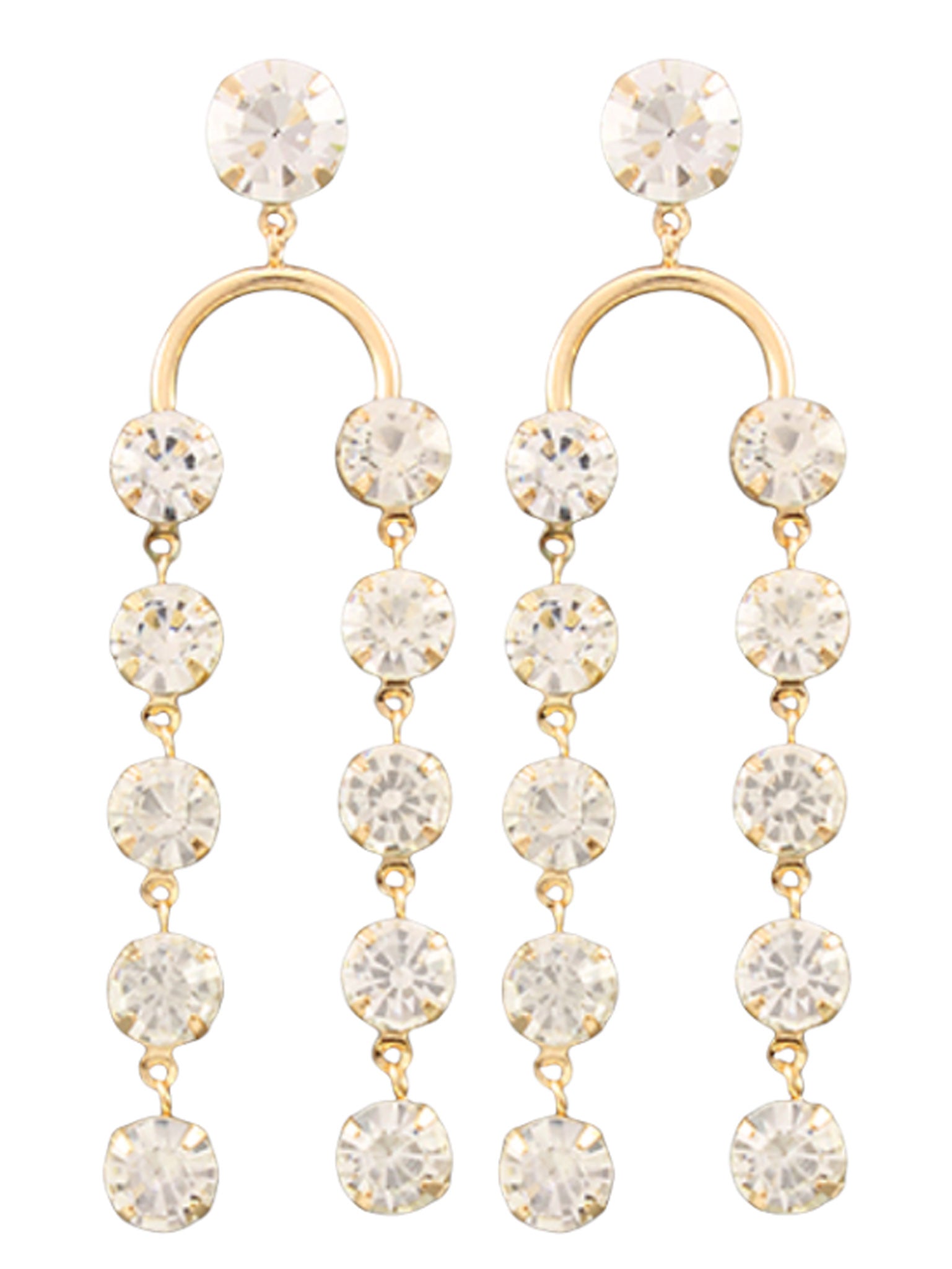 Clear Stone Drop Earrings