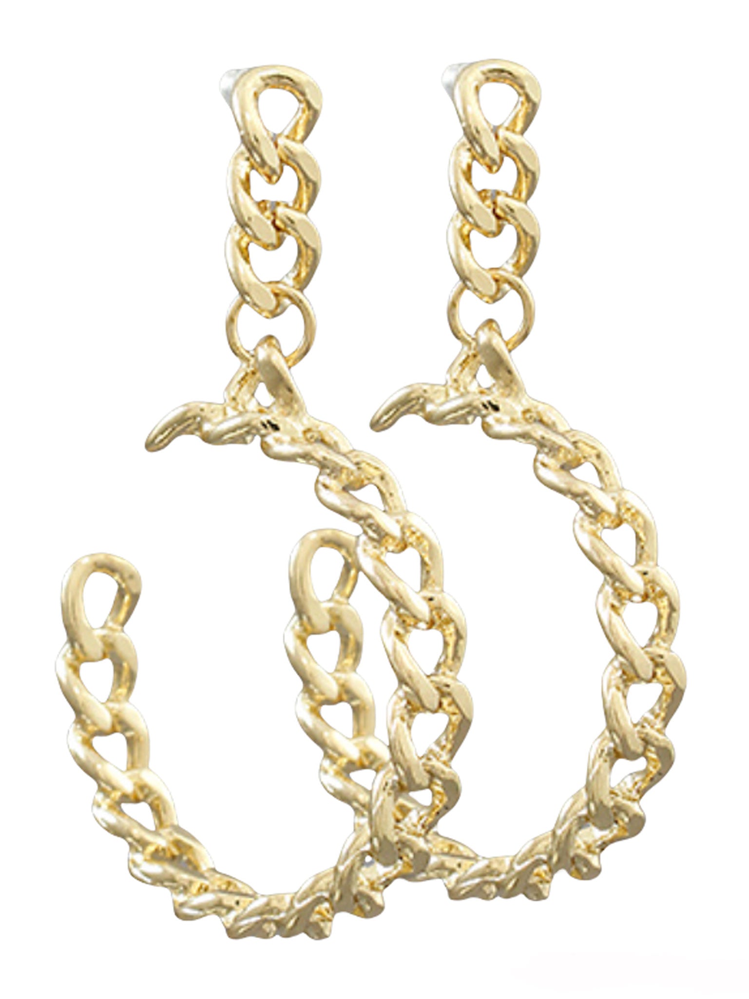 Chain Open Circle Dangle Earrings