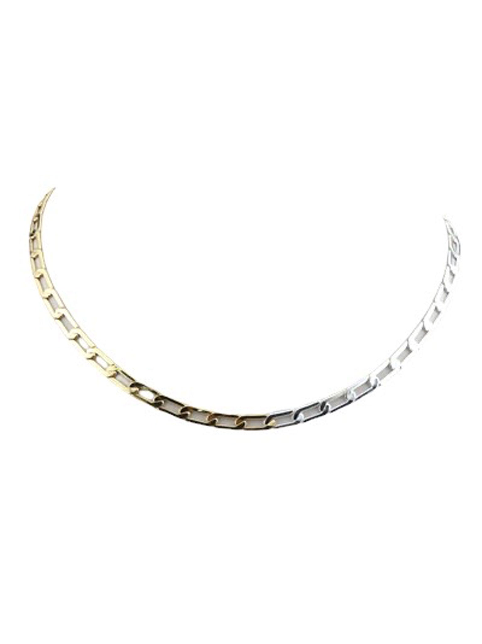 2 Tone Flat Kink Necklace