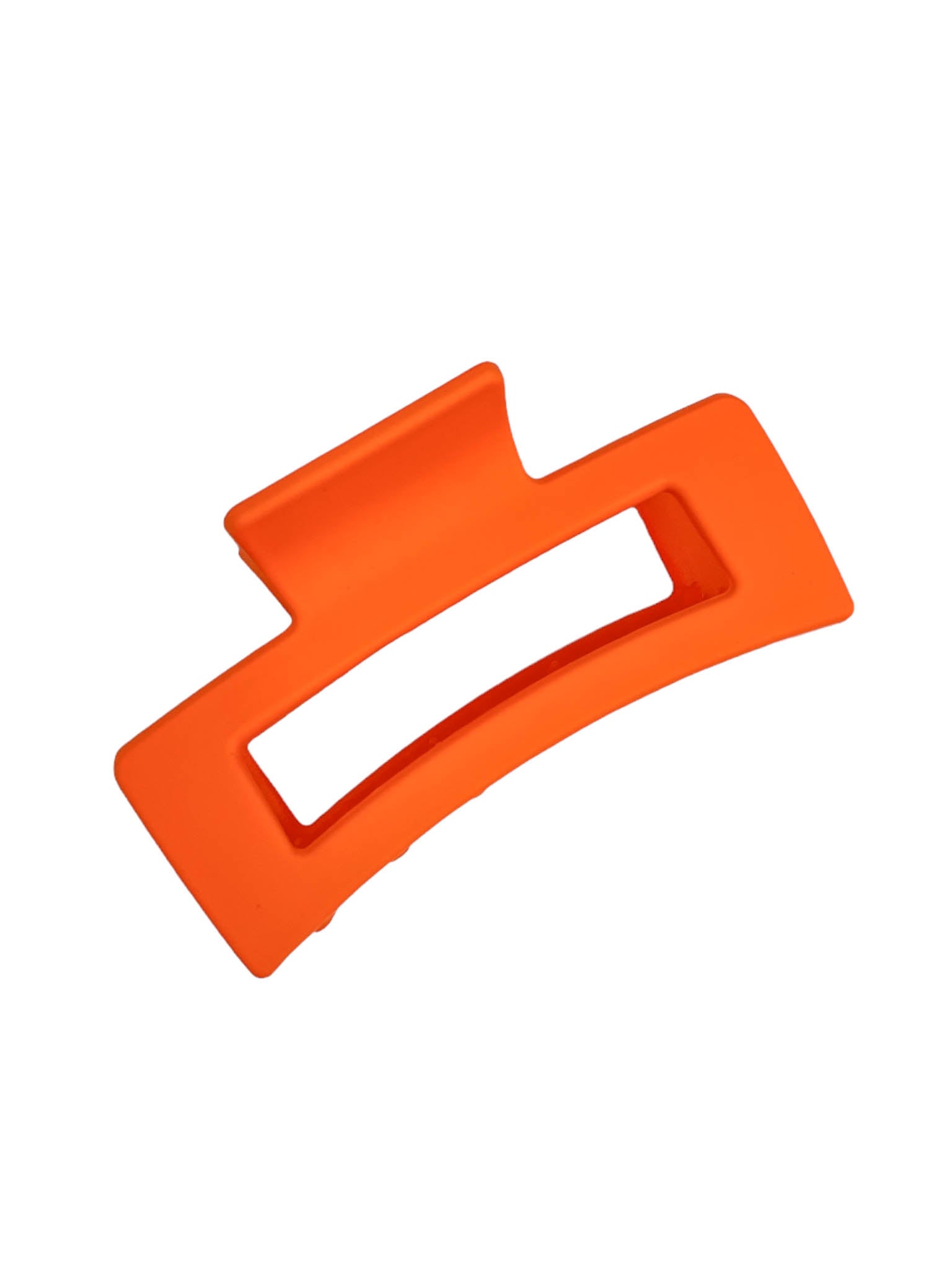 Beat 'Em Blazing Orange Rectangle Matte Claw Clip