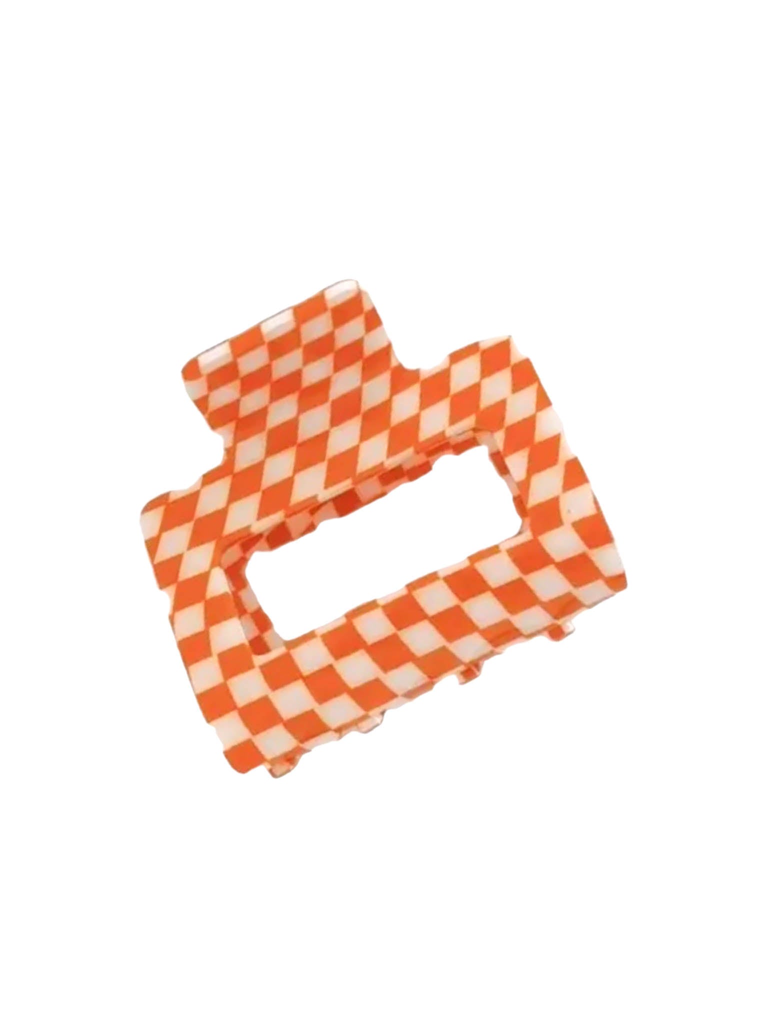 X-Small Checker Hair Claw Clip