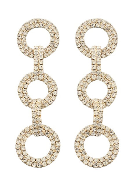 Crystal Pave Linked Earrings