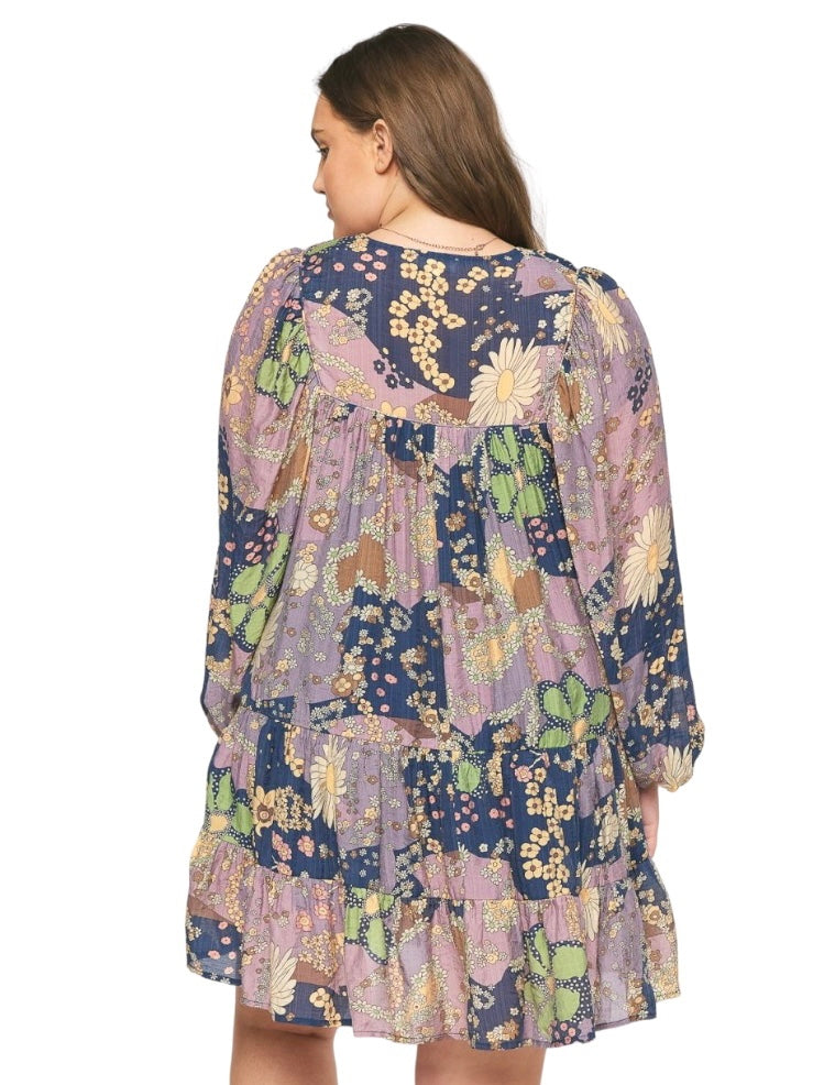 Curvy Show Me the Way Print Dress