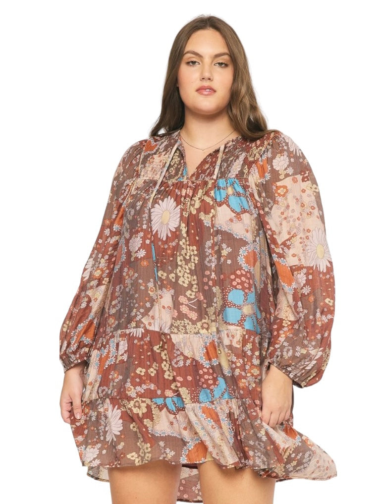 Curvy Show Me the Way Print Dress