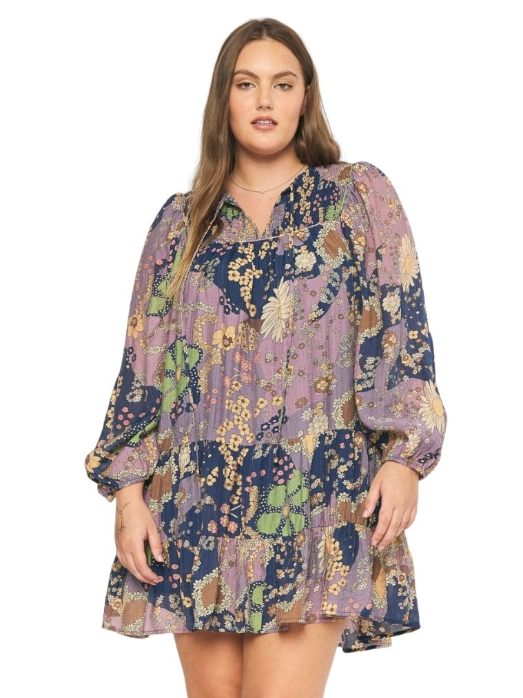 Curvy Show Me the Way Print Dress