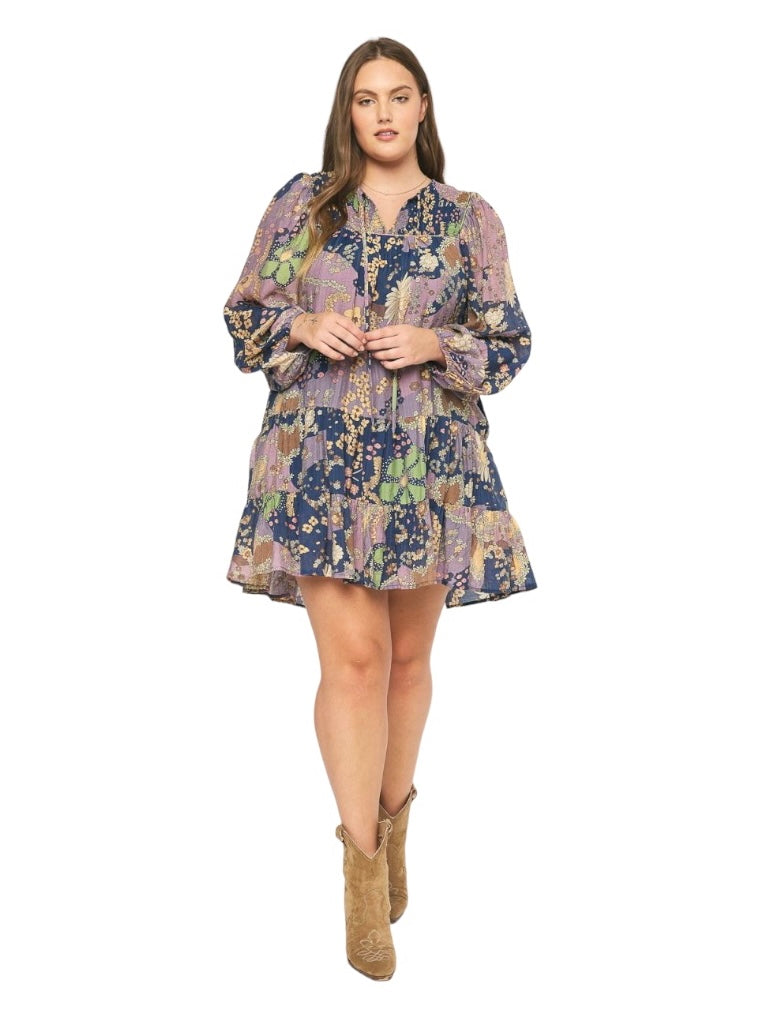 Curvy Show Me the Way Print Dress