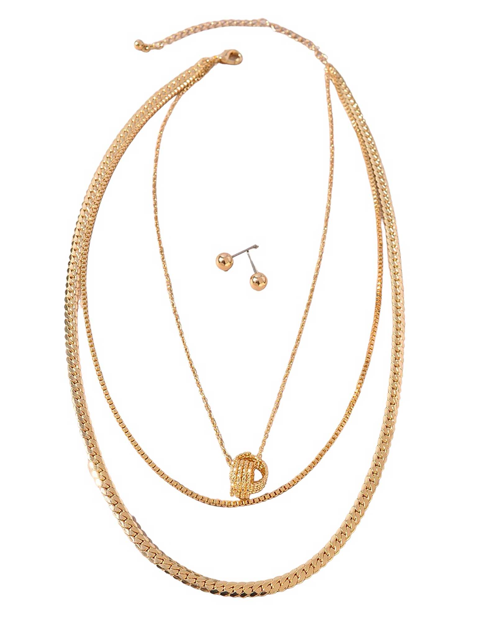 3 layered Snake Pendant Necklace