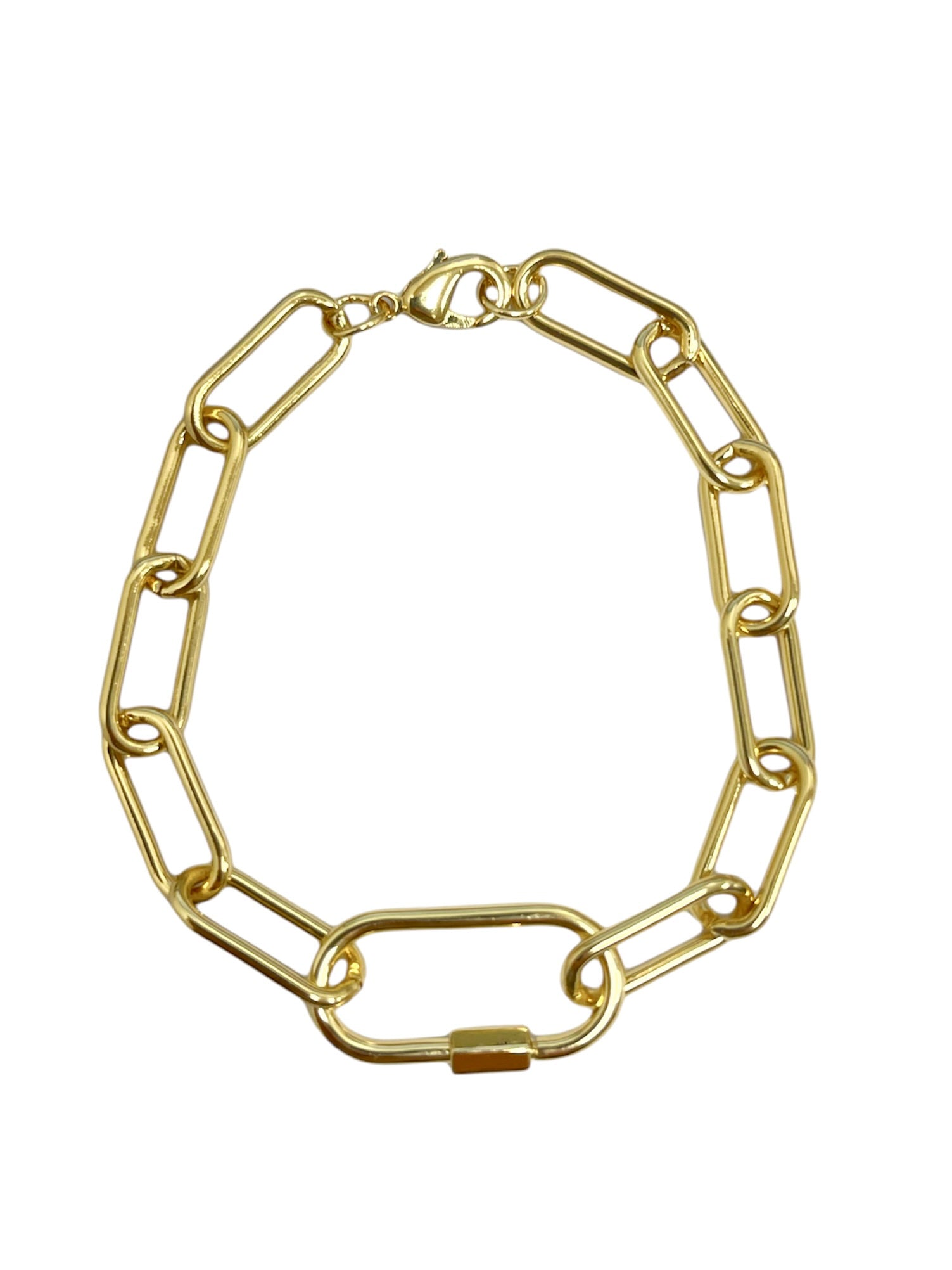 Charm Bracelet Lock with Thick Chain