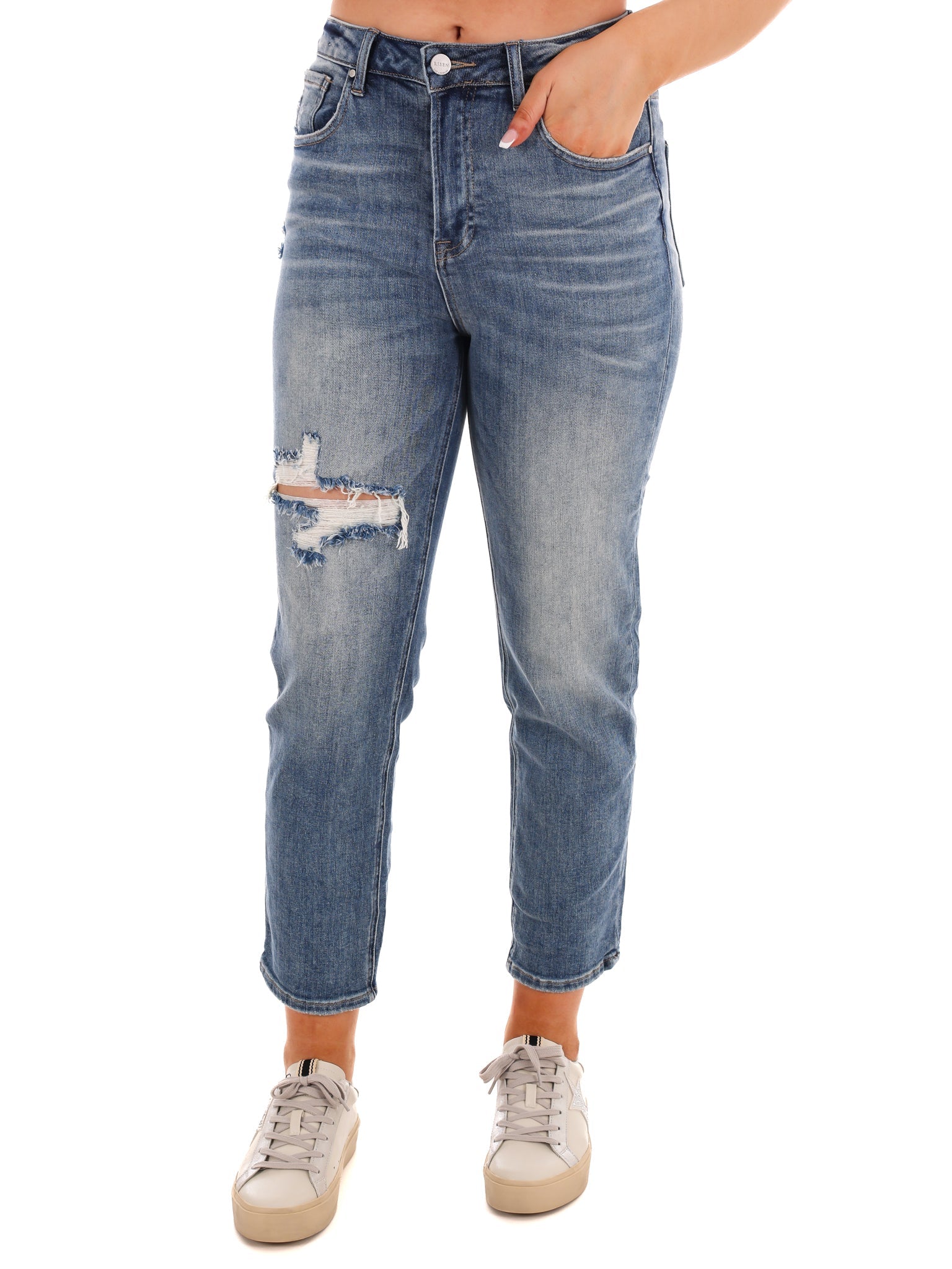 You Send Me High Waist Straight Jeans