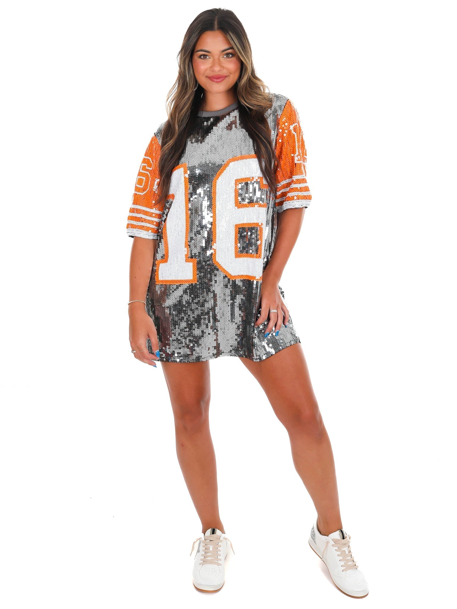 16 Sequin Jersey Dress