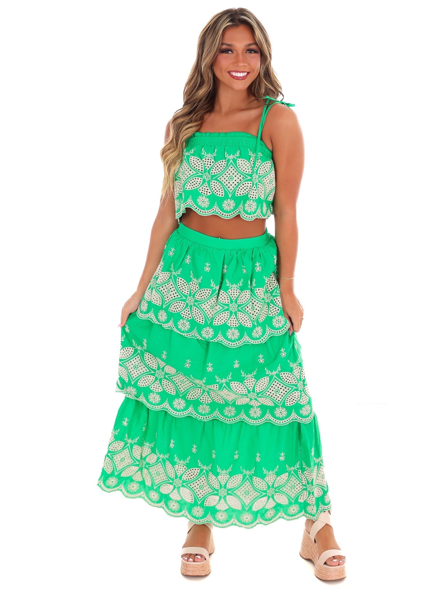 Total Bliss Embroidery Two Piece Set