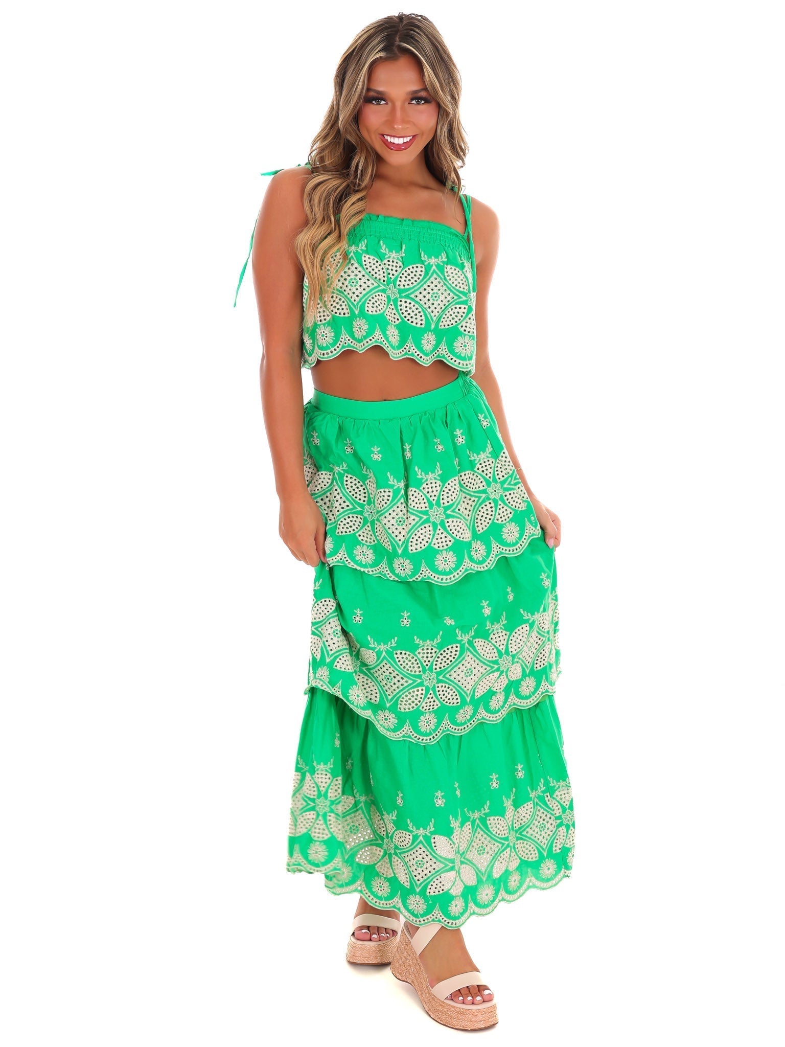 Total Bliss Embroidery Two Piece Set