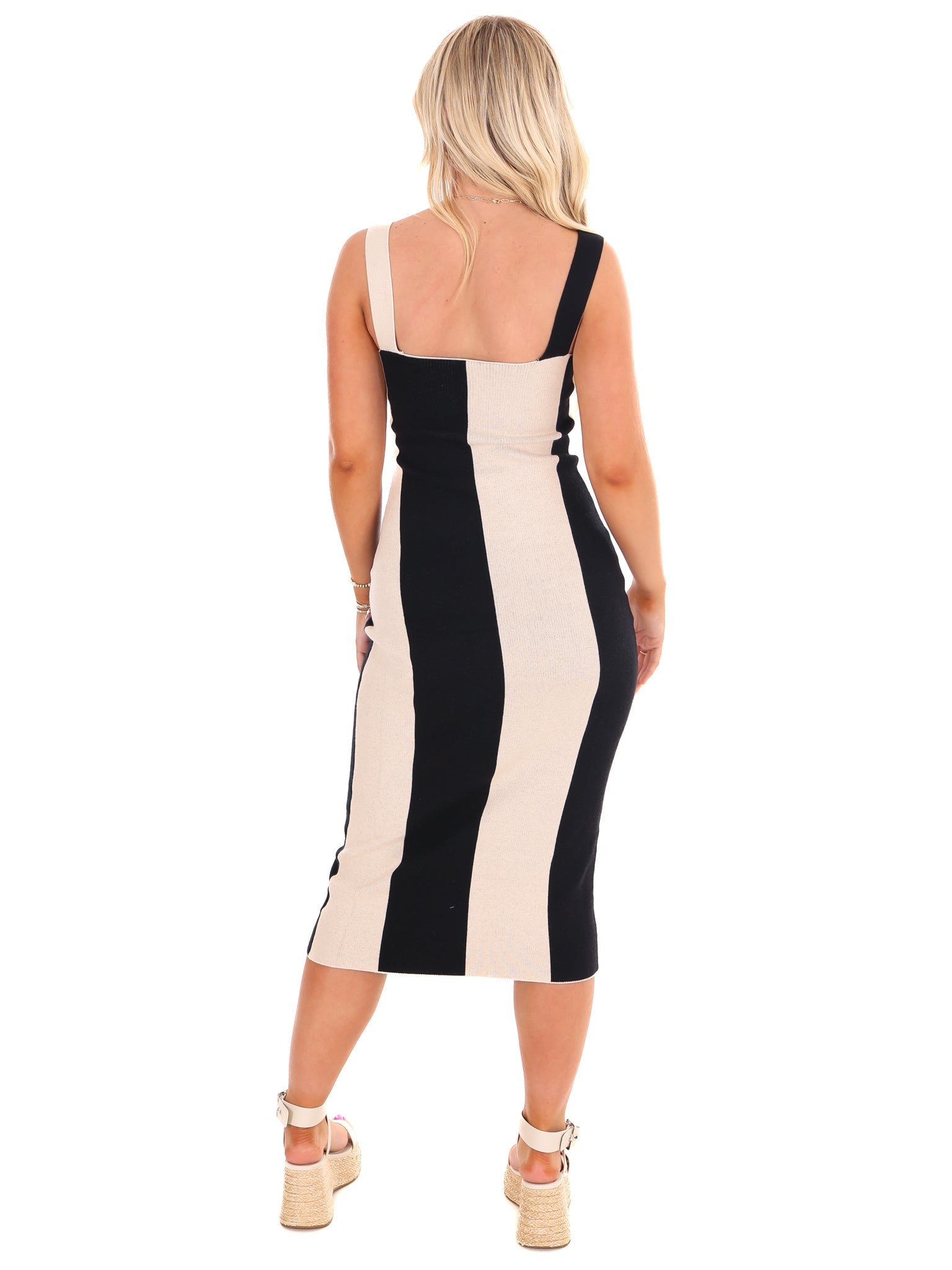 Last Chance Colorblock Sweater Midi Dress