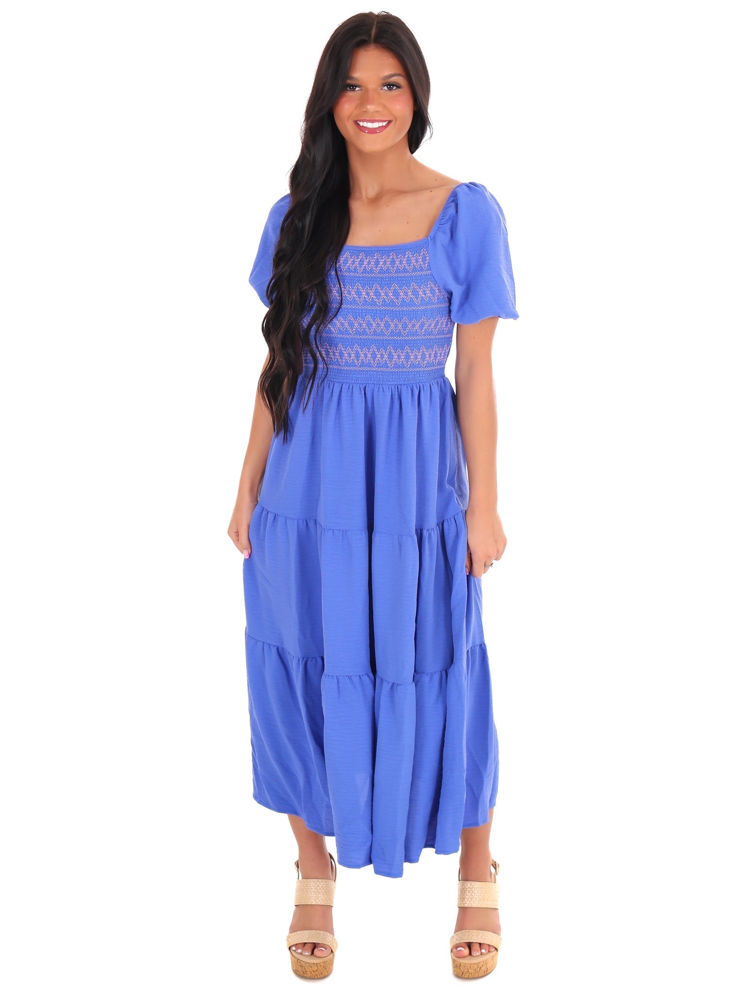 Love Song Embroidered Midi Dress