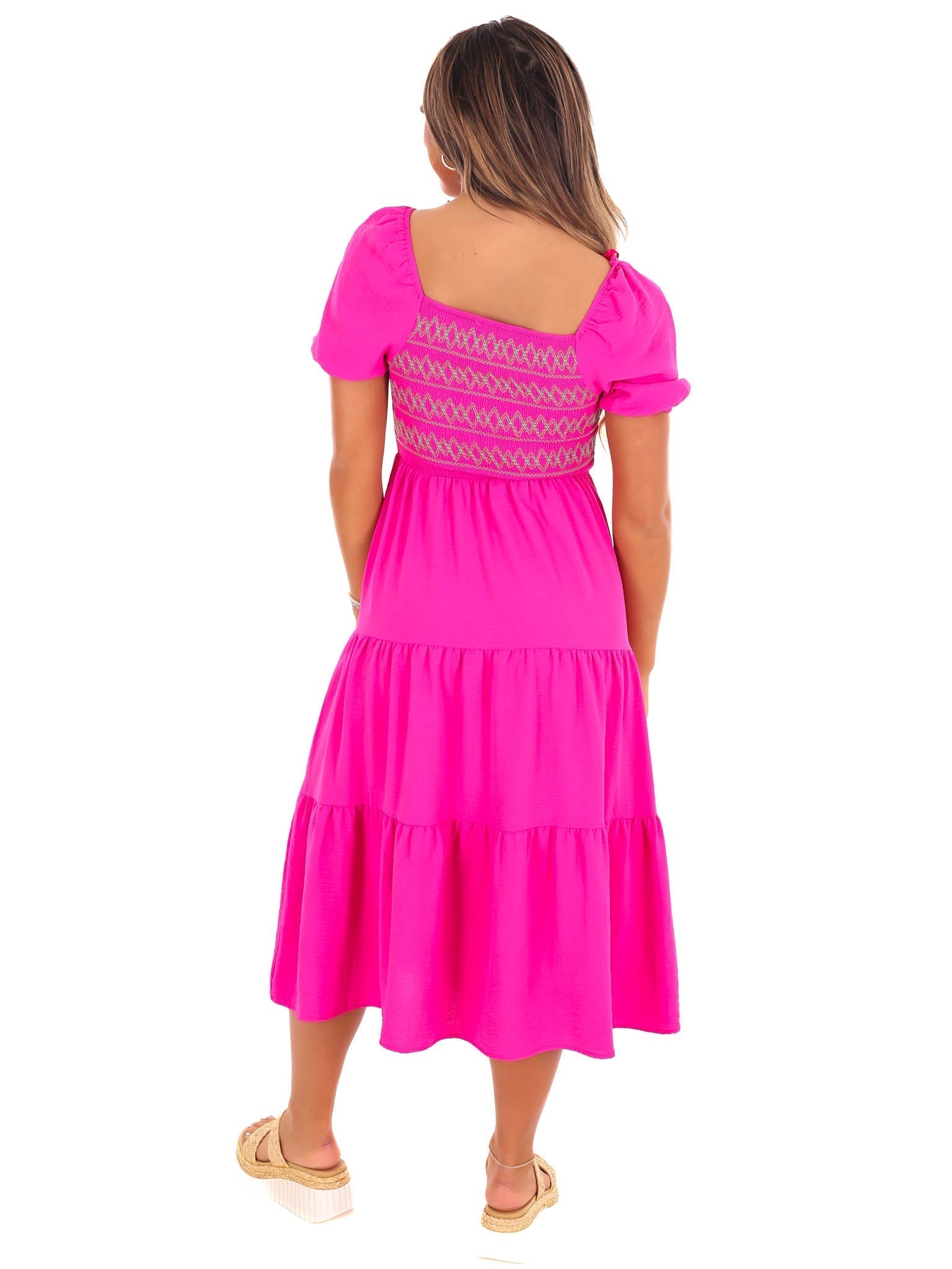 Love Song Embroidered Midi Dress