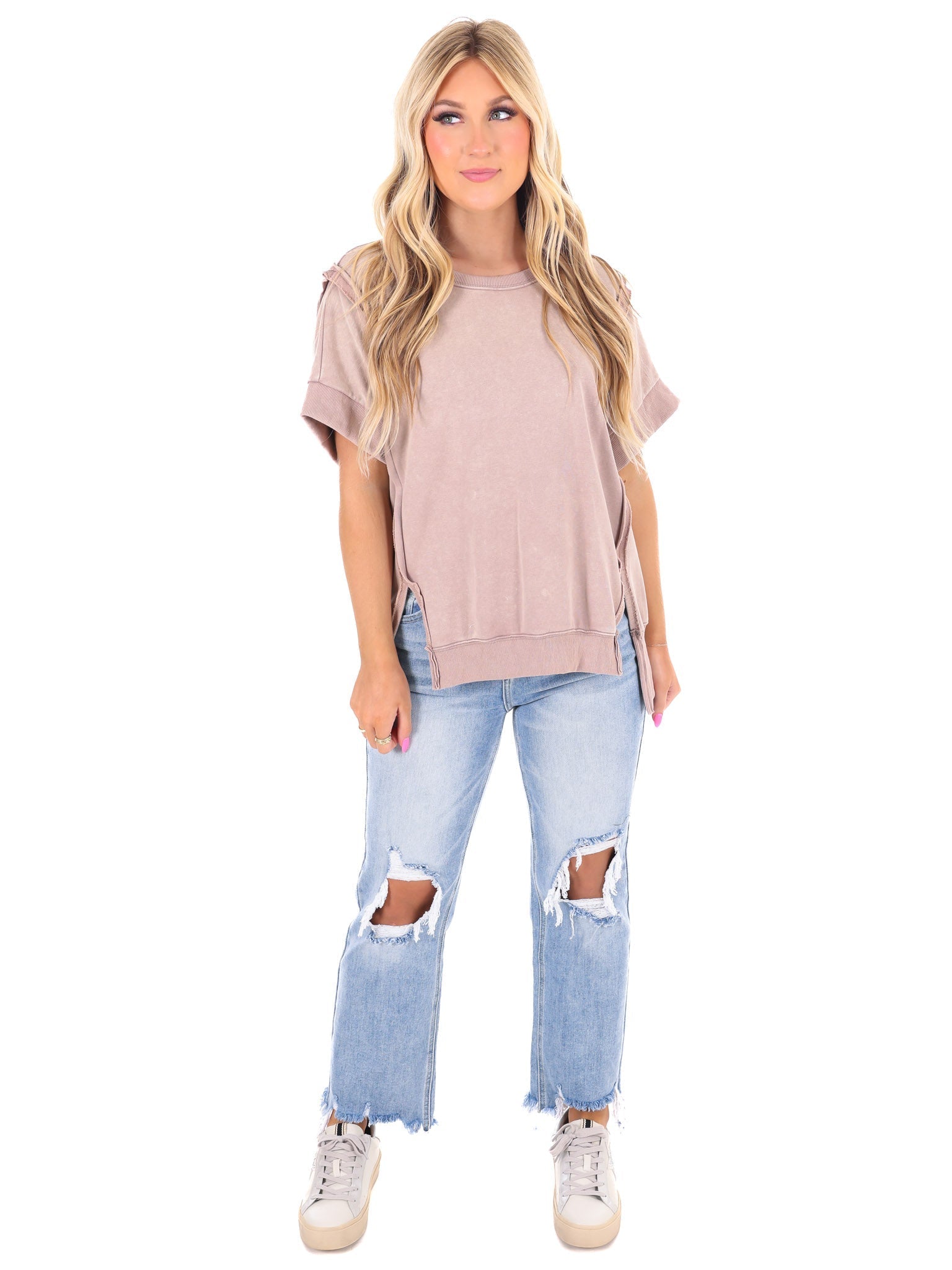 You Were Mine Oversized Top