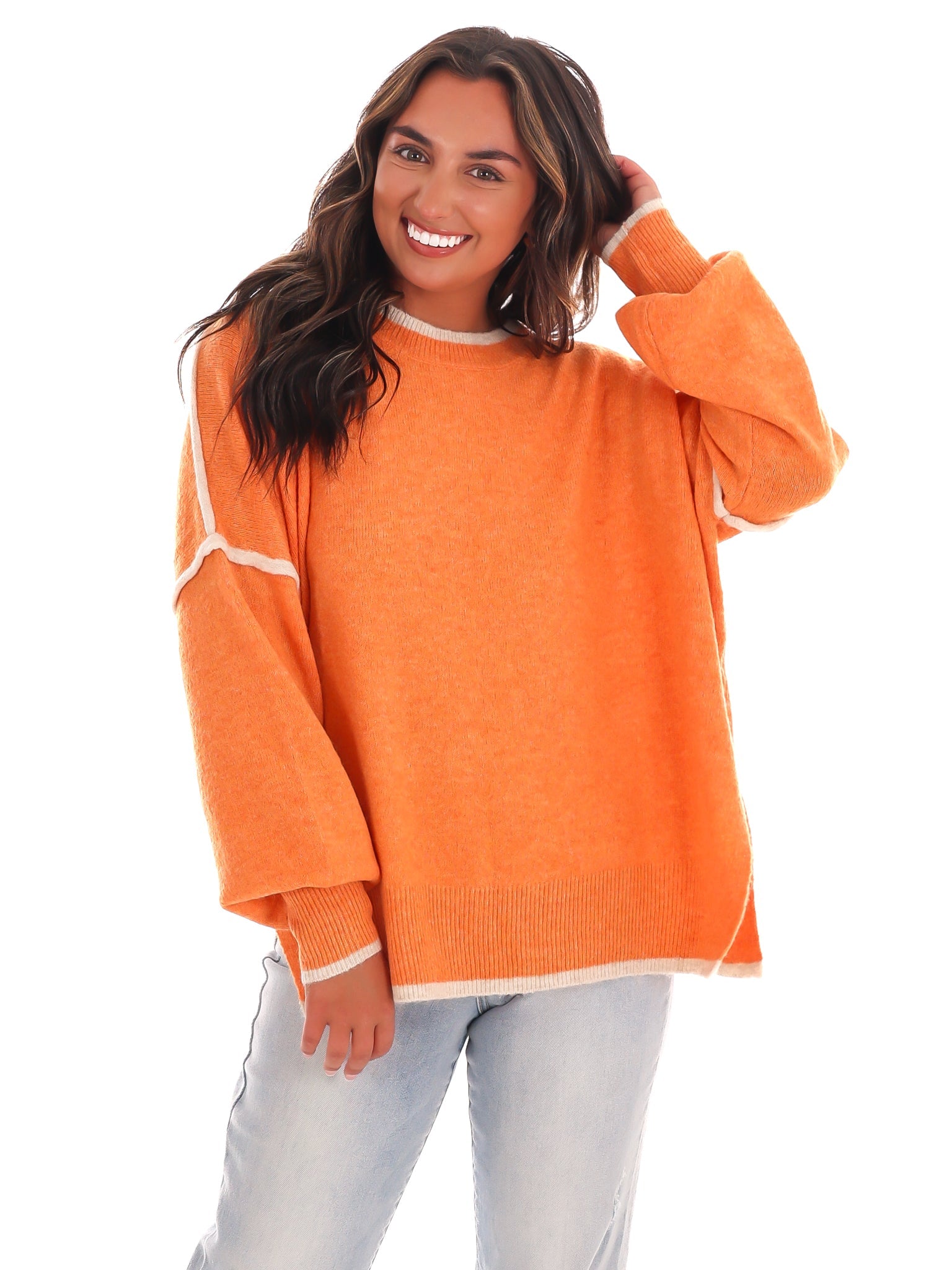 Warm Hug Contrast Sweater