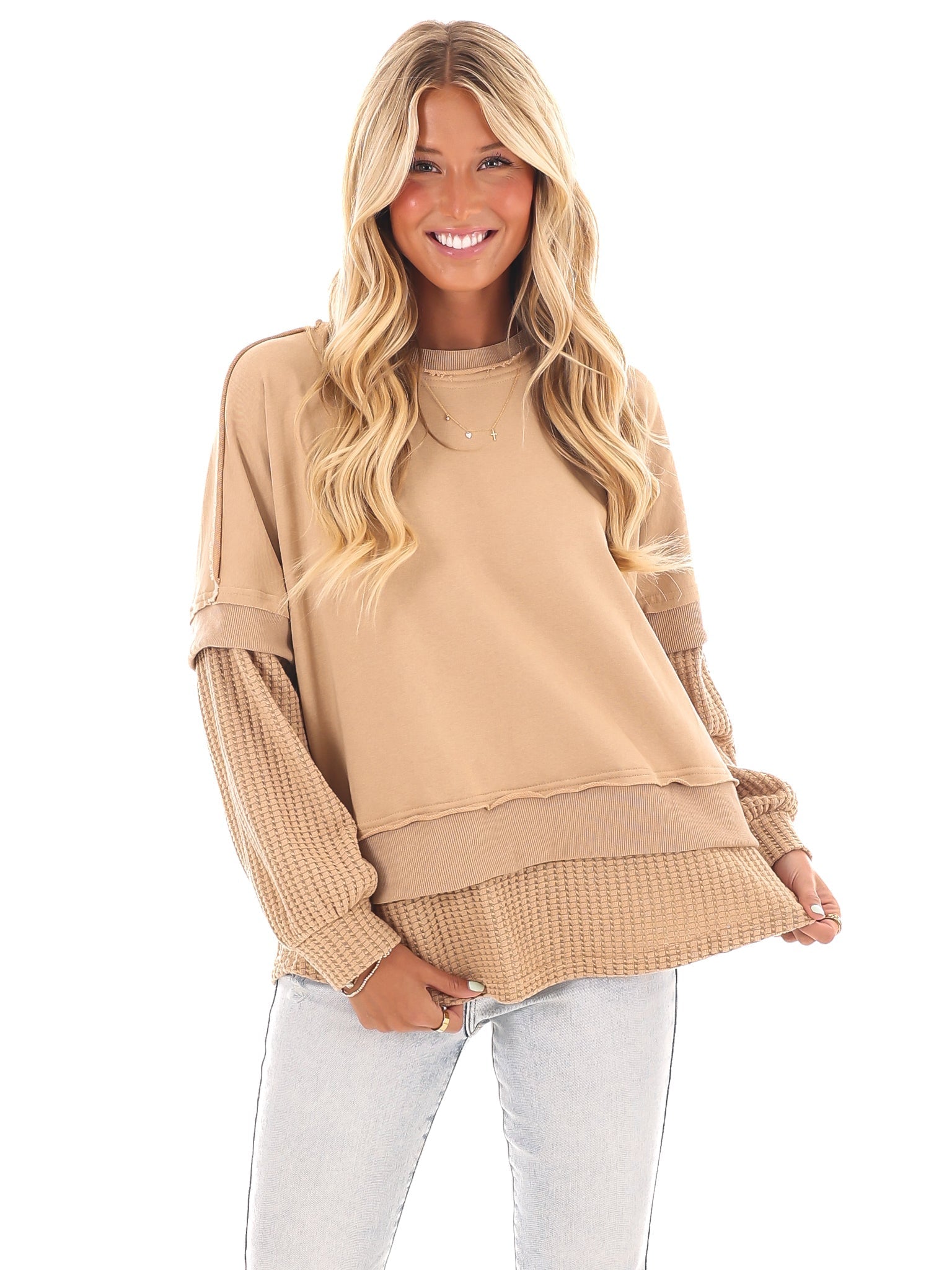 Safe to Say Contrast Top