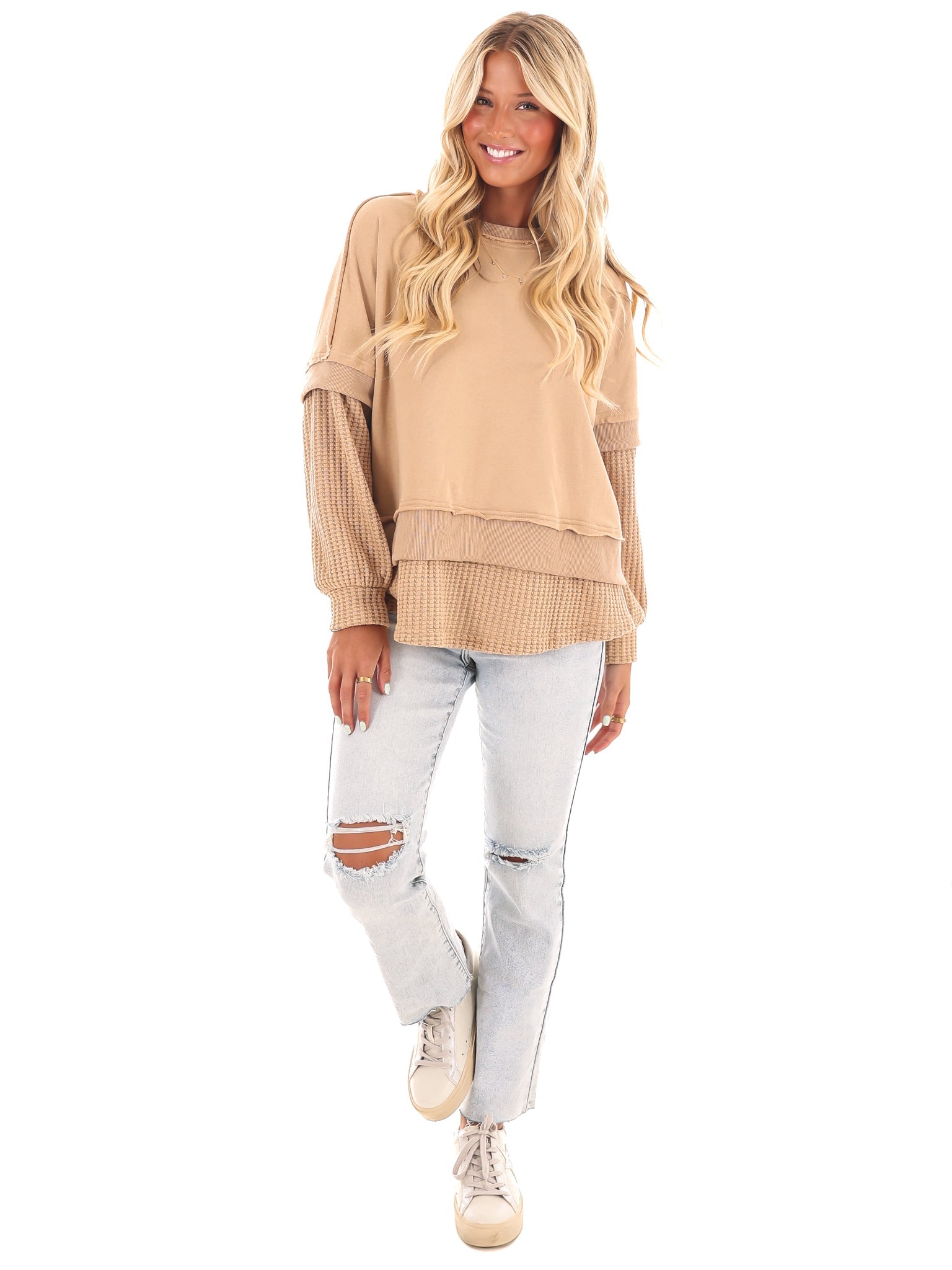 Safe to Say Contrast Top