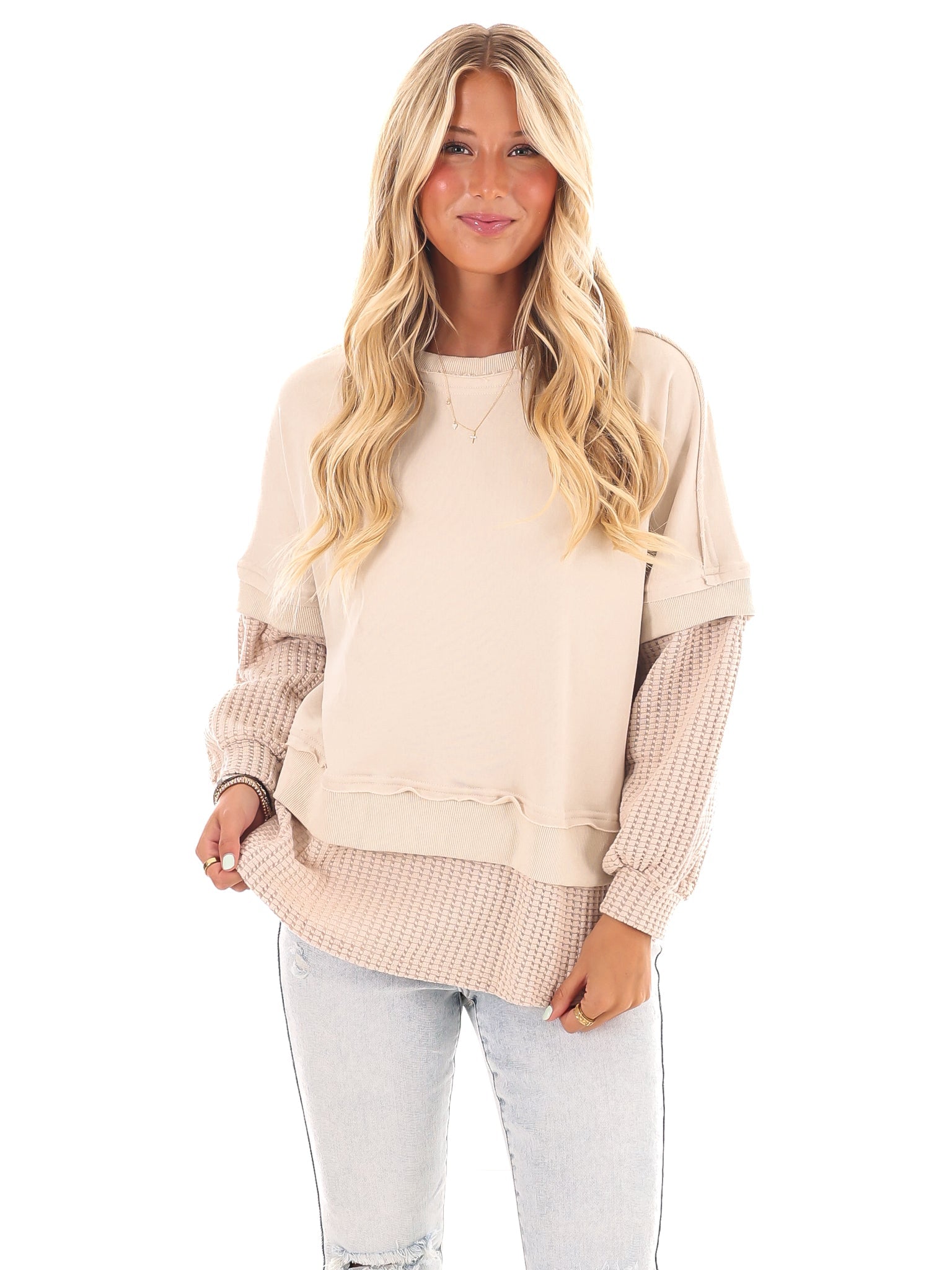 Safe to Say Contrast Top