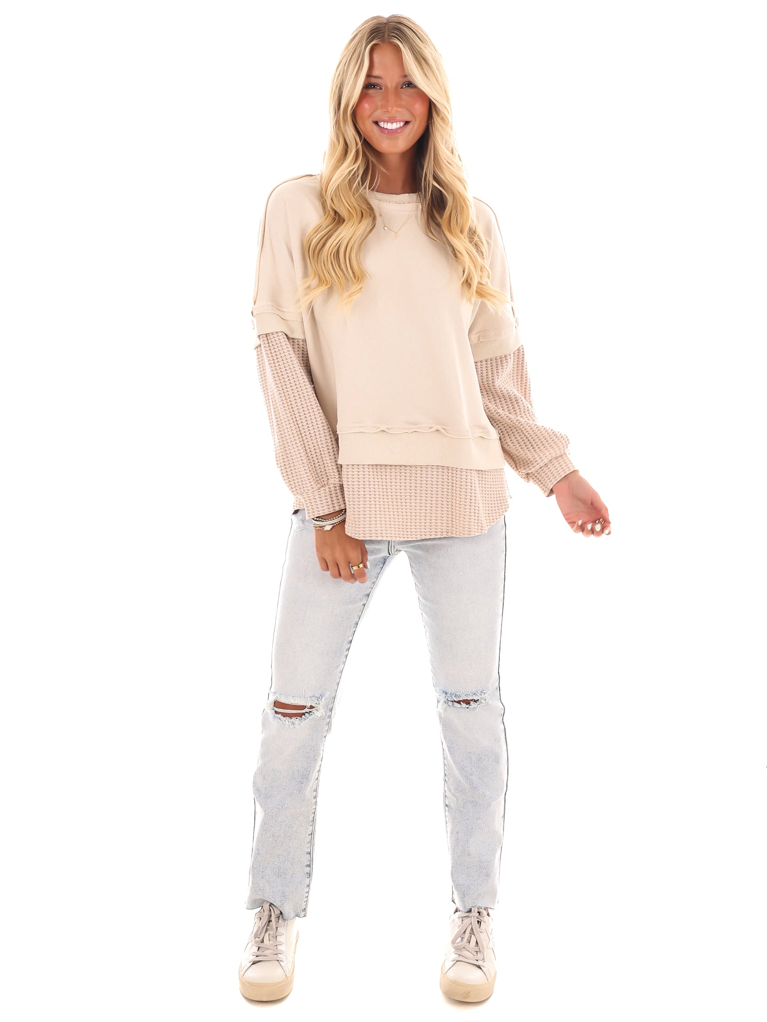 Safe to Say Contrast Top