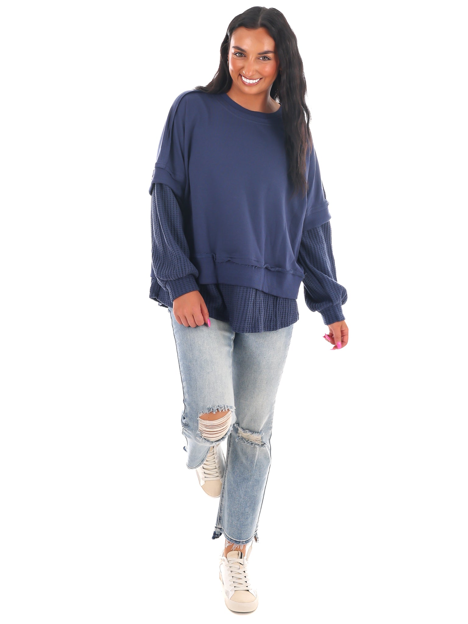 Safe to Say Contrast Top